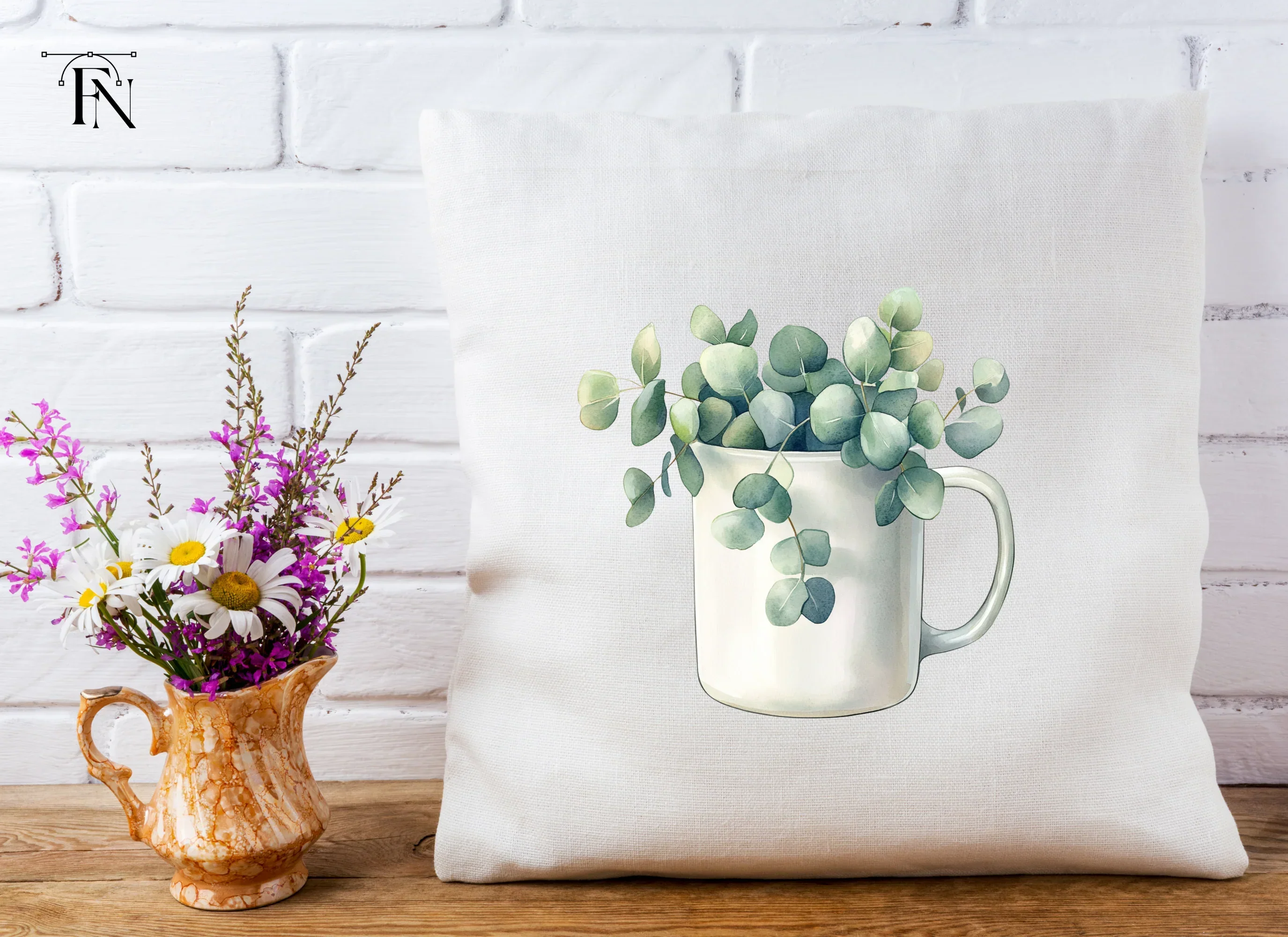 Eucalyptus in Mugs Clipart Bundle - Image 5