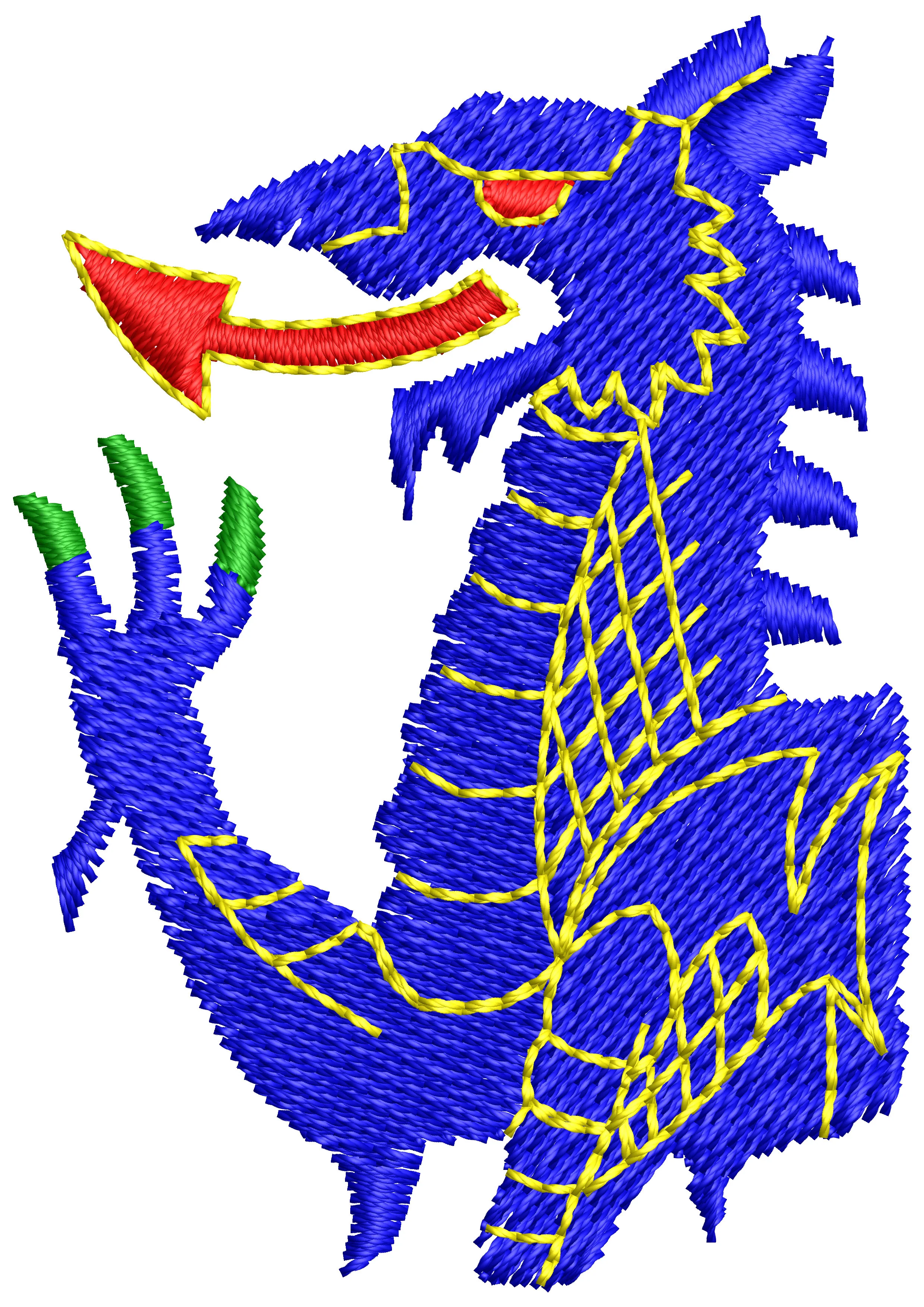 Evil Creature Embroidery Design