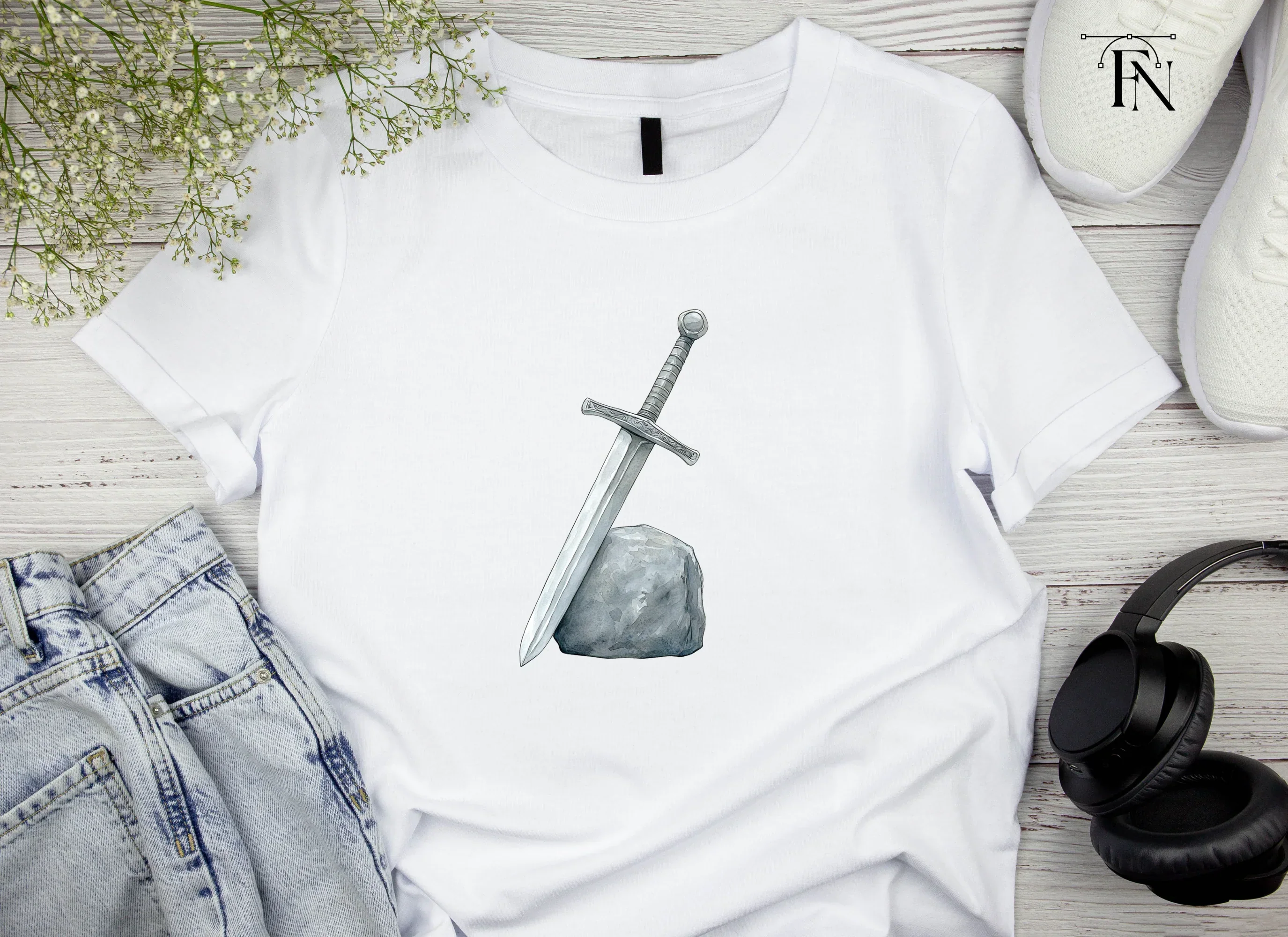 Excalibur Sword in Stone Clipart Bundle - Image 4