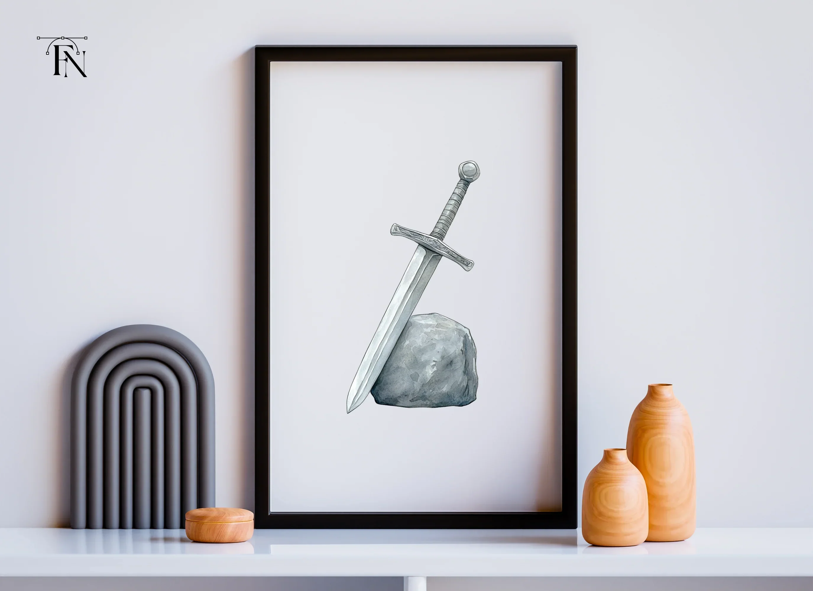 Excalibur Sword in Stone Clipart Bundle - Image 6
