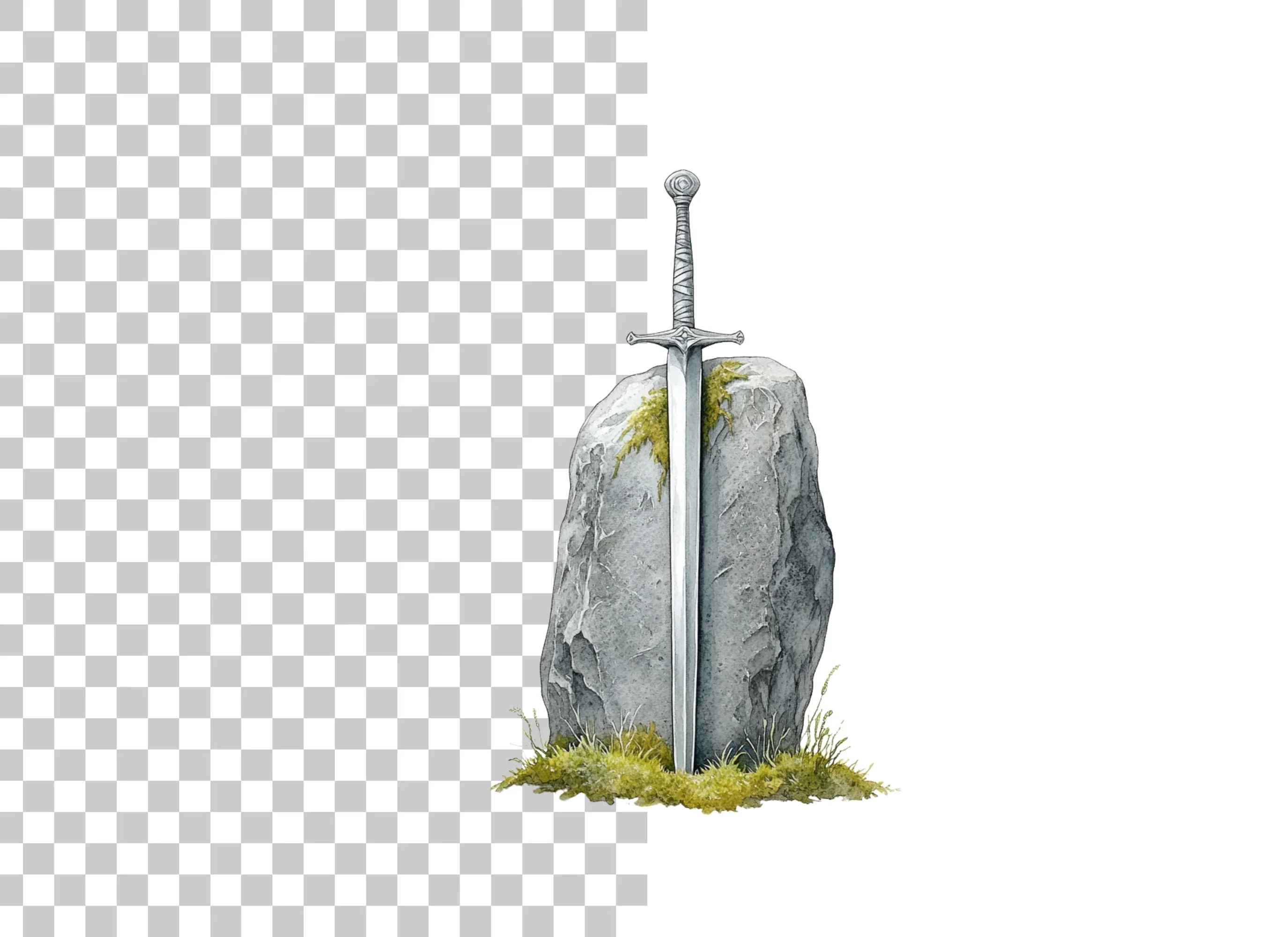 Excalibur Sword in Stone Clipart Bundle - Image 2