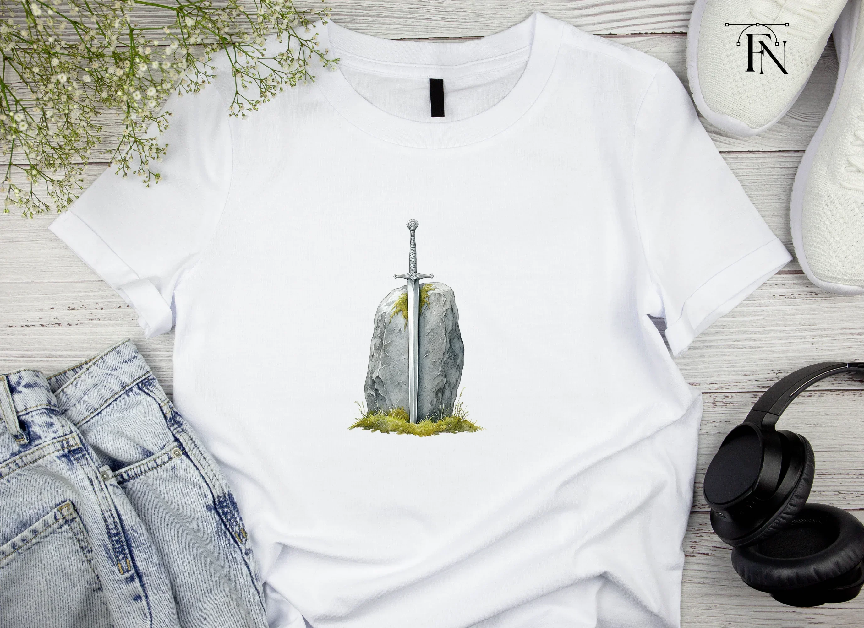 Excalibur Sword in Stone Clipart Bundle - Image 4