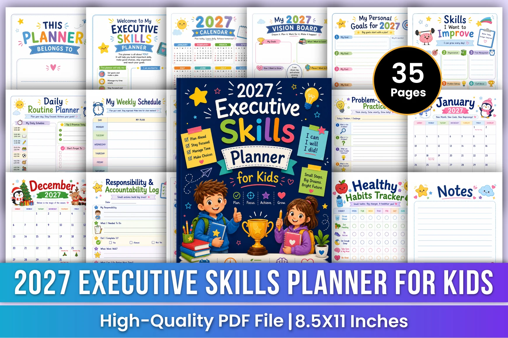 Executive Skills For Kids Planner