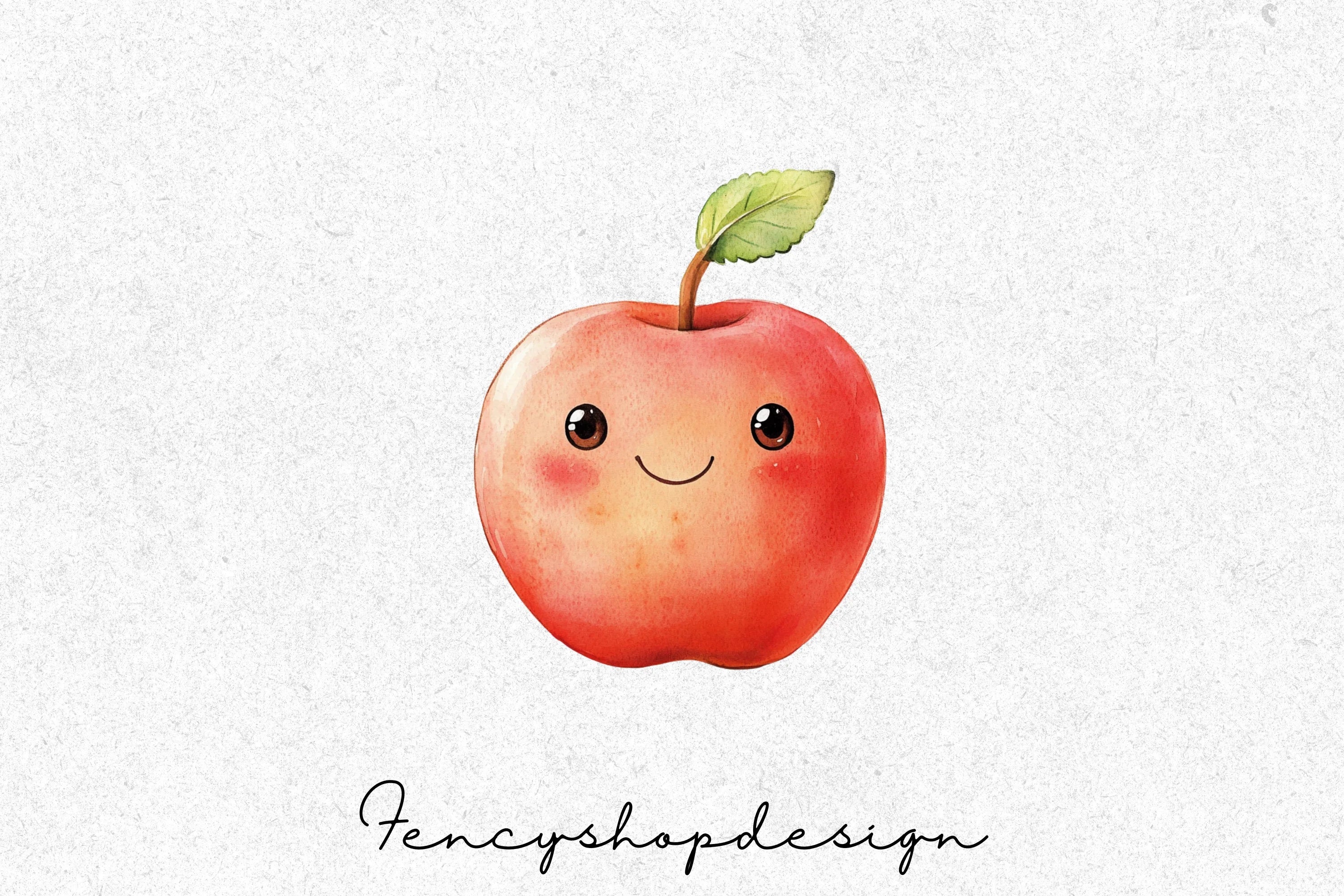 Expressive Apple Faces Clipart Bundle - Image 3