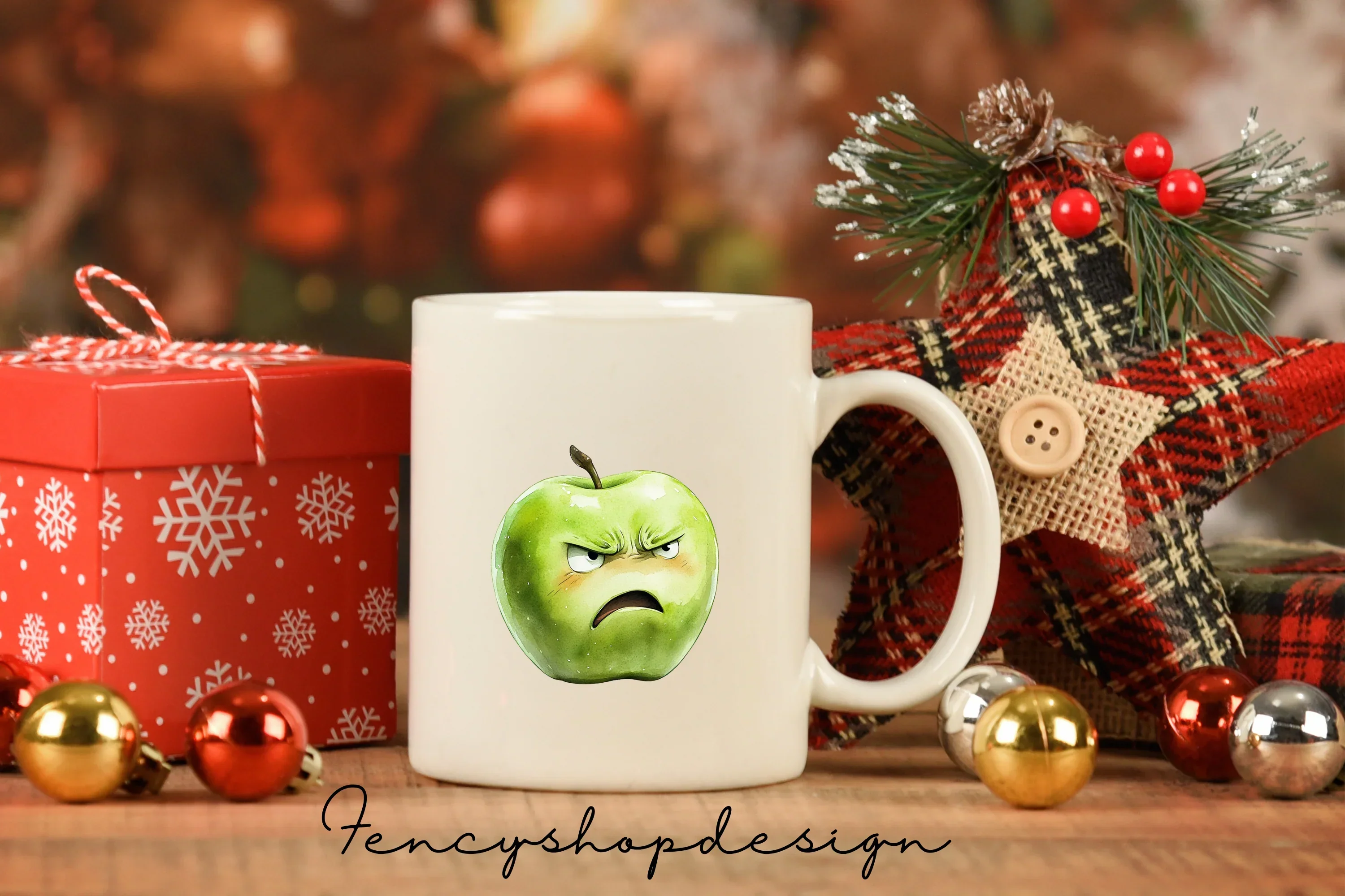 Expressive Apple Faces Clipart Bundle - Image 7