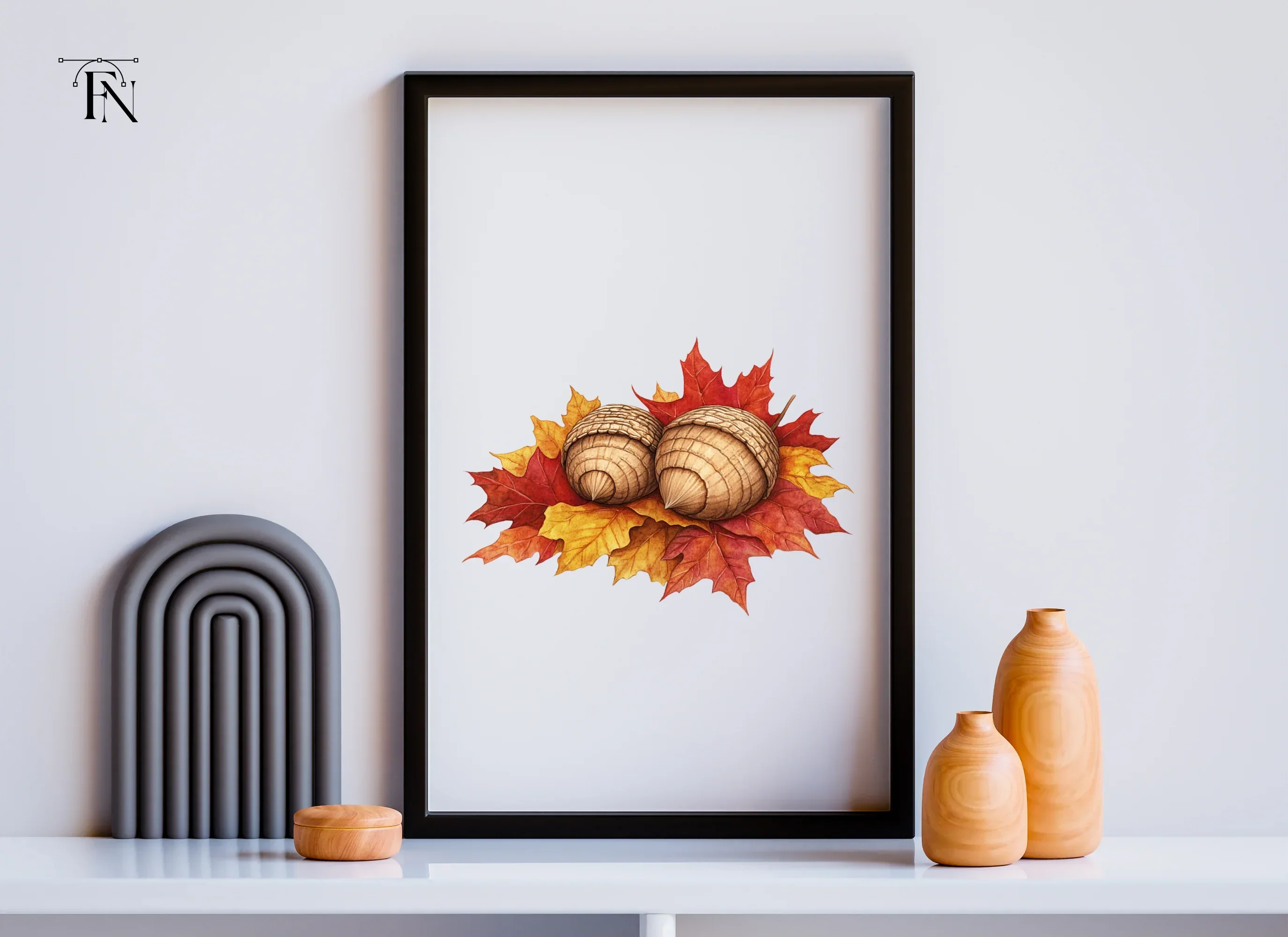 Fall Leaves and Acorns Clipart Bundle - Image 5