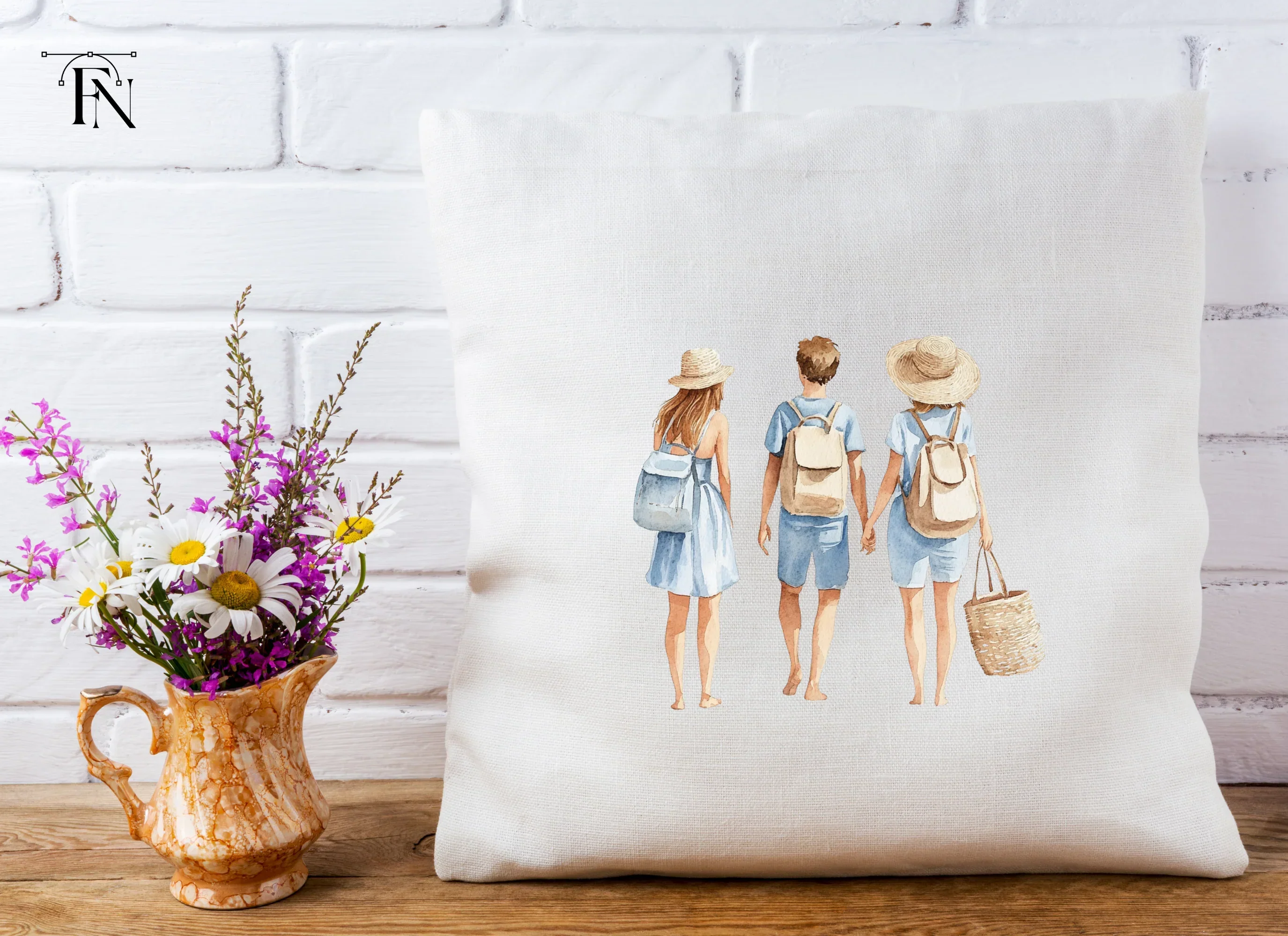 Family Beach Walk Clipart Bundle - Image 4