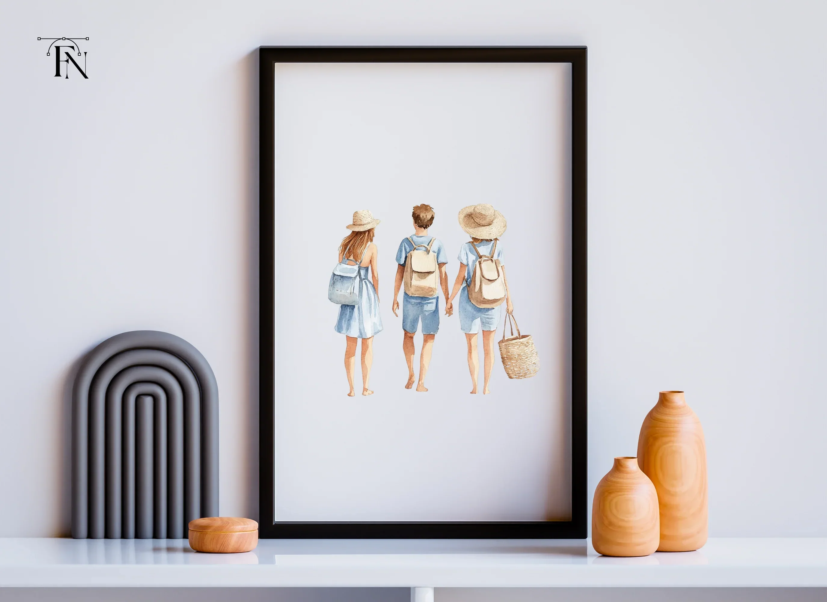 Family Beach Walk Clipart Bundle - Image 5
