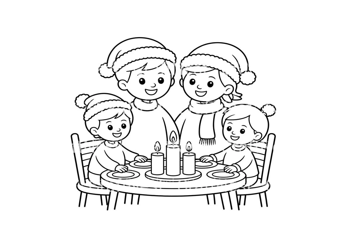 Family Christmas Candlelight Coloring Books - Image 4