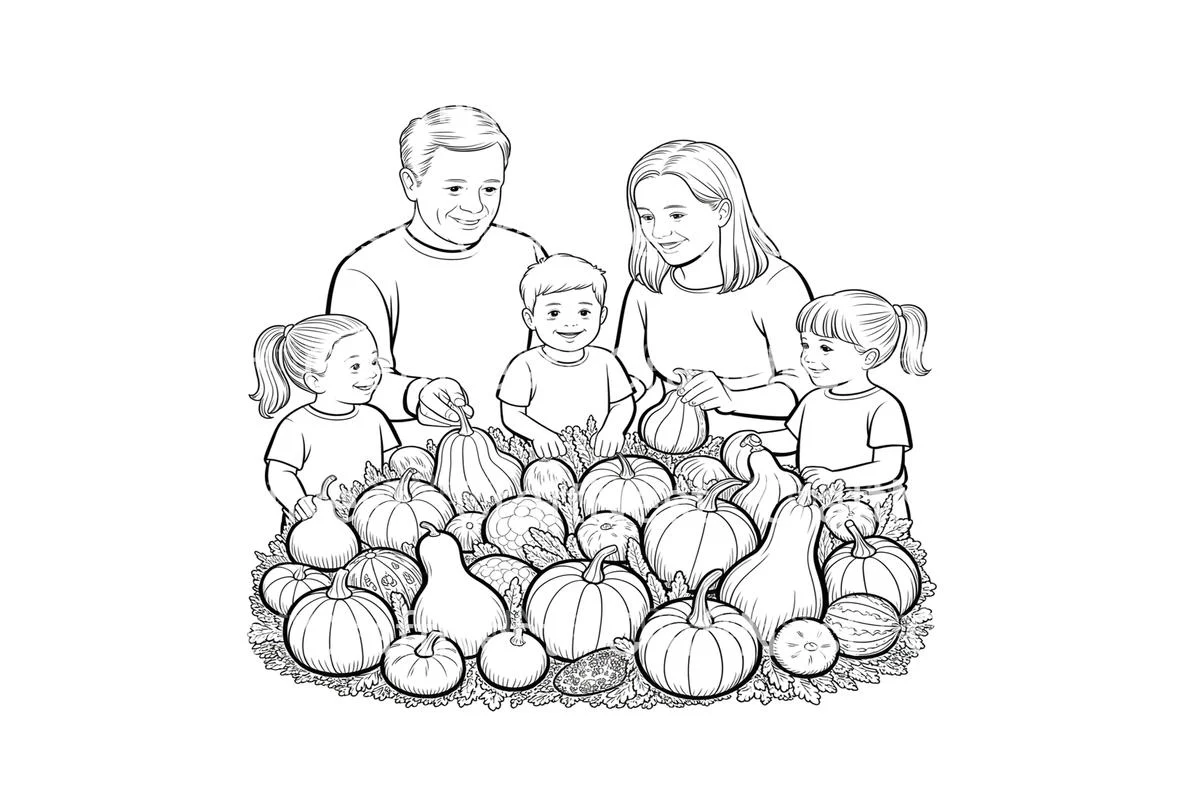 Family Pumpkin Patch Coloring Books - Image 4