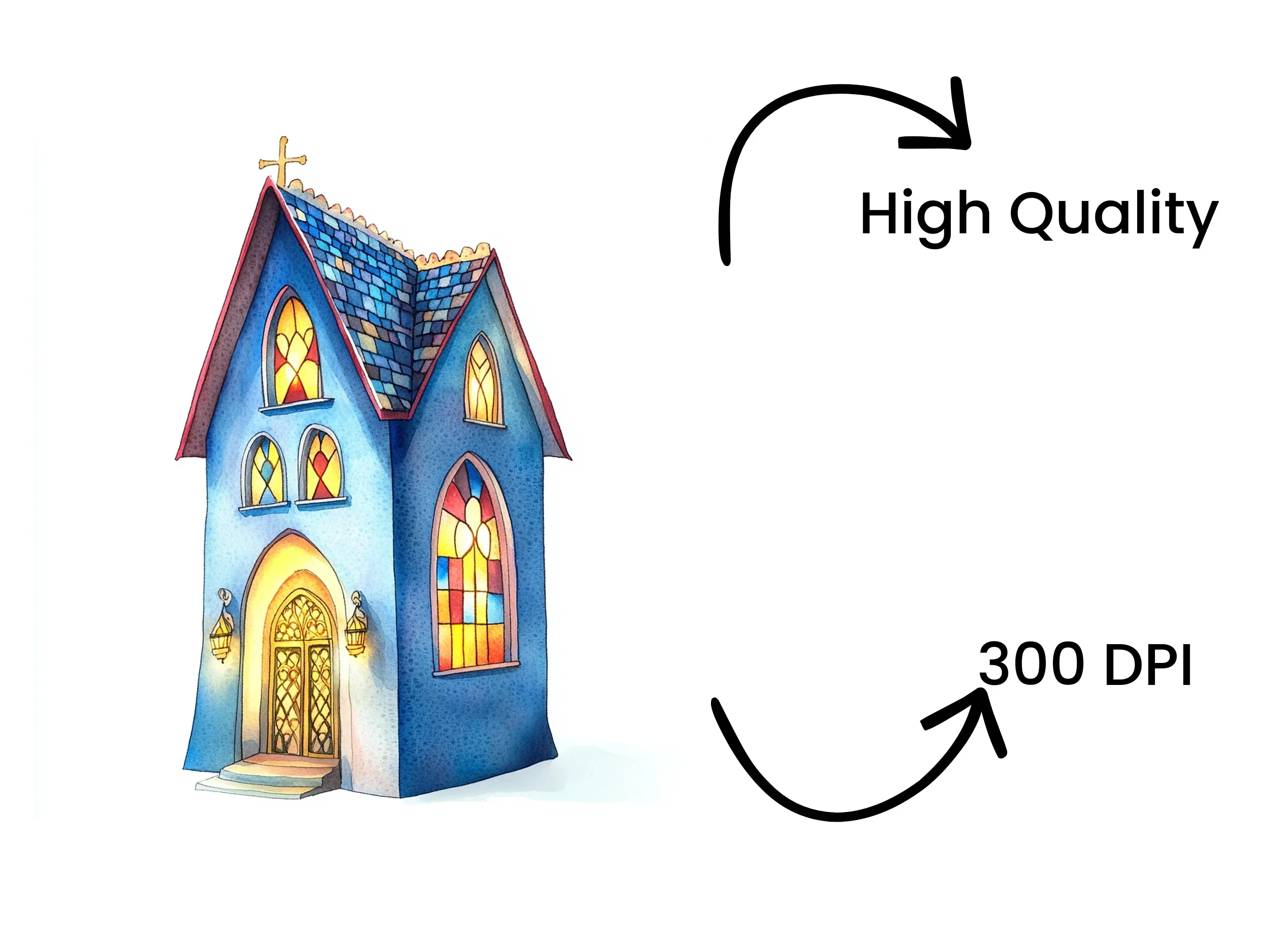 Fantasy Church Clipart Bundle - Image 4