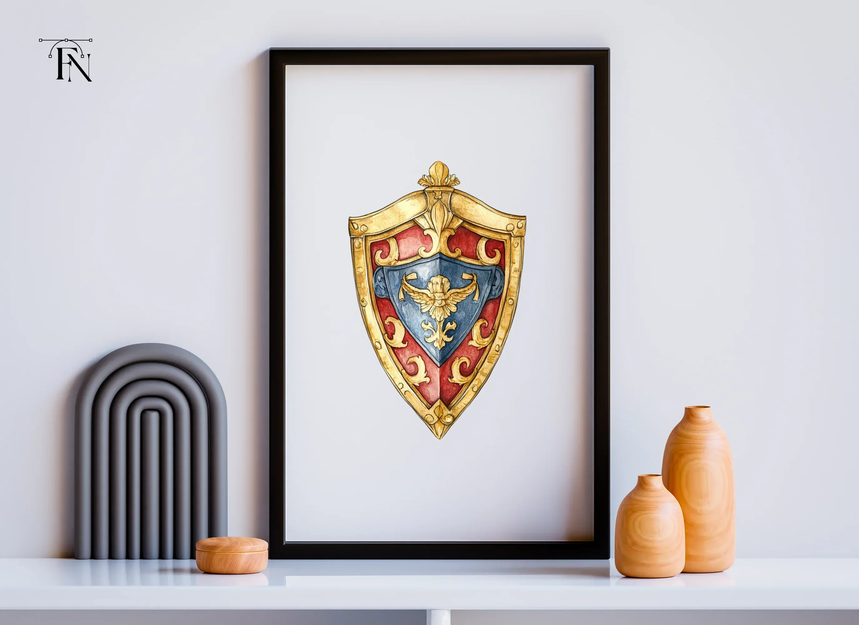 Fantasy Kingdom Shields Clipart Bundle - Image 6