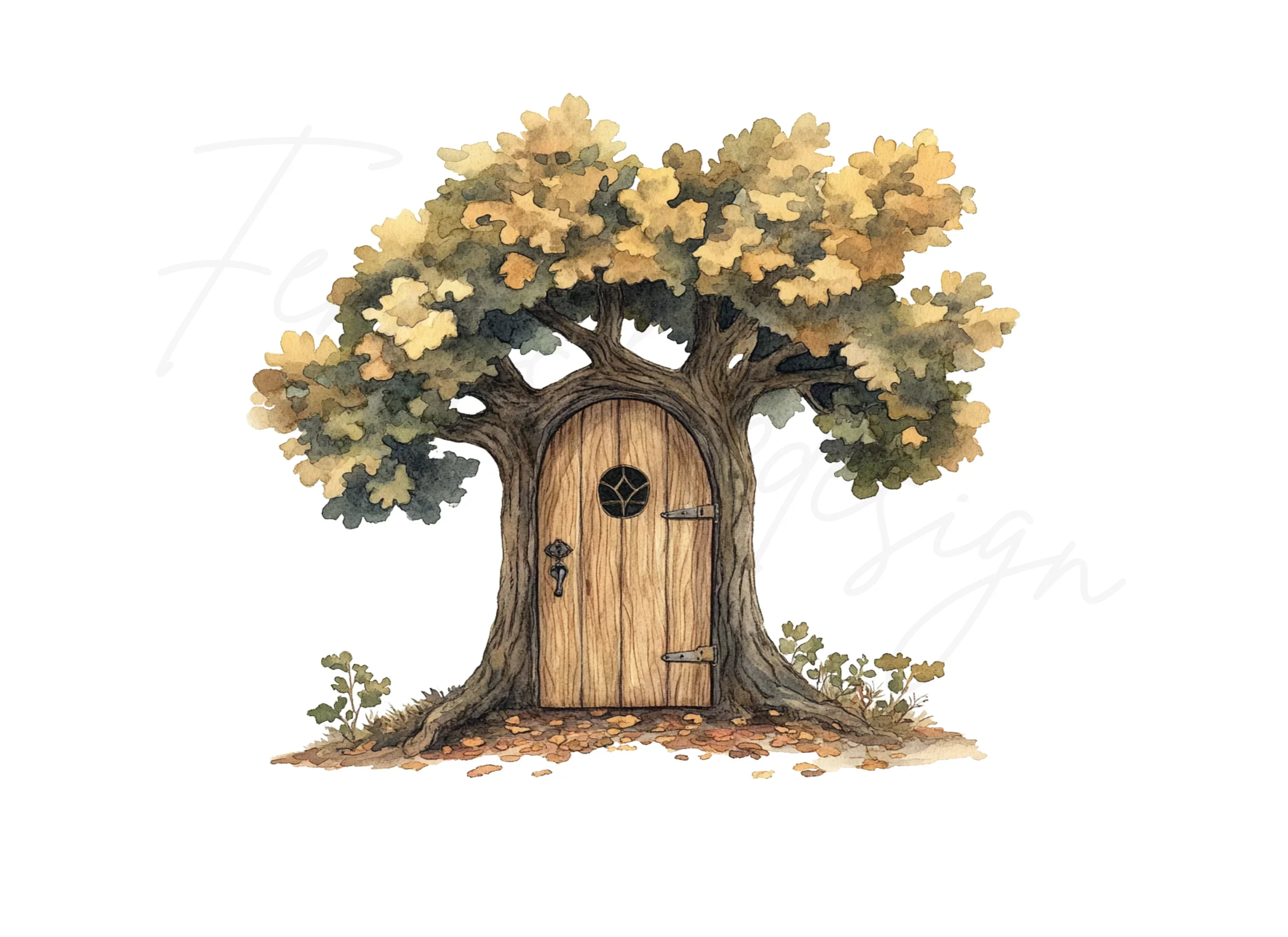 Fantasy Tree Doors Clipart Bundle - Image 3