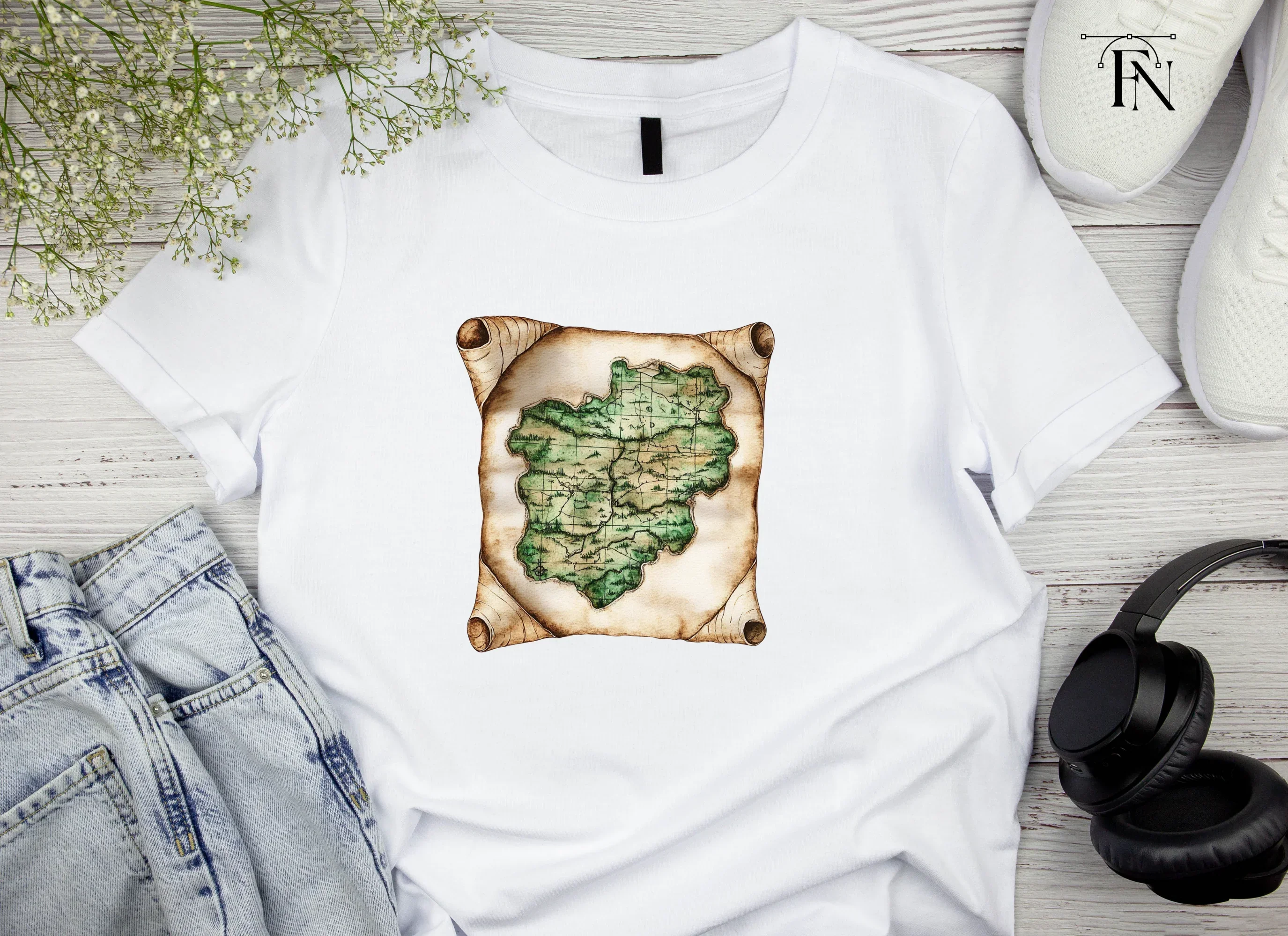 Fantasy World Map Scroll Clipart Bundle - Image 2