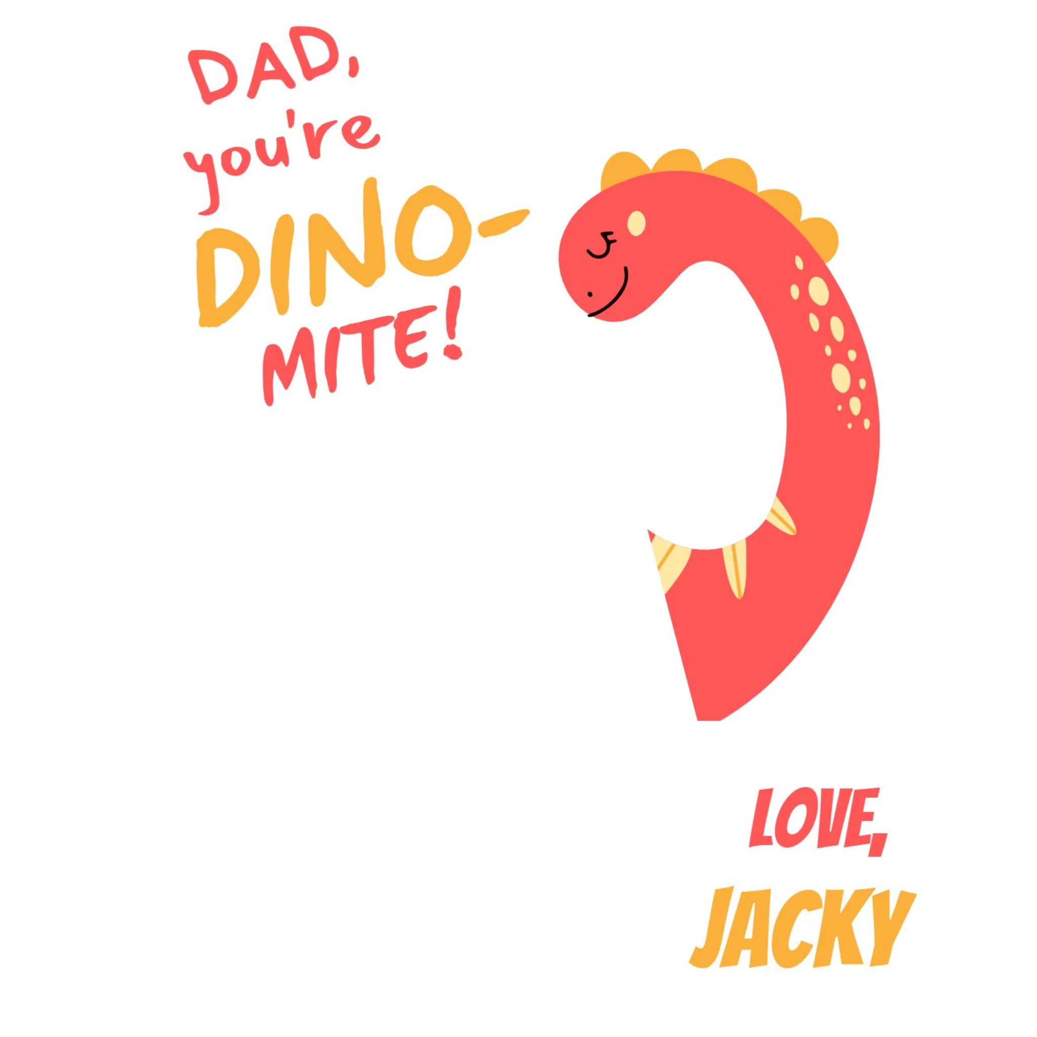 Father's Day Dinosaur Pun Card - Image 4