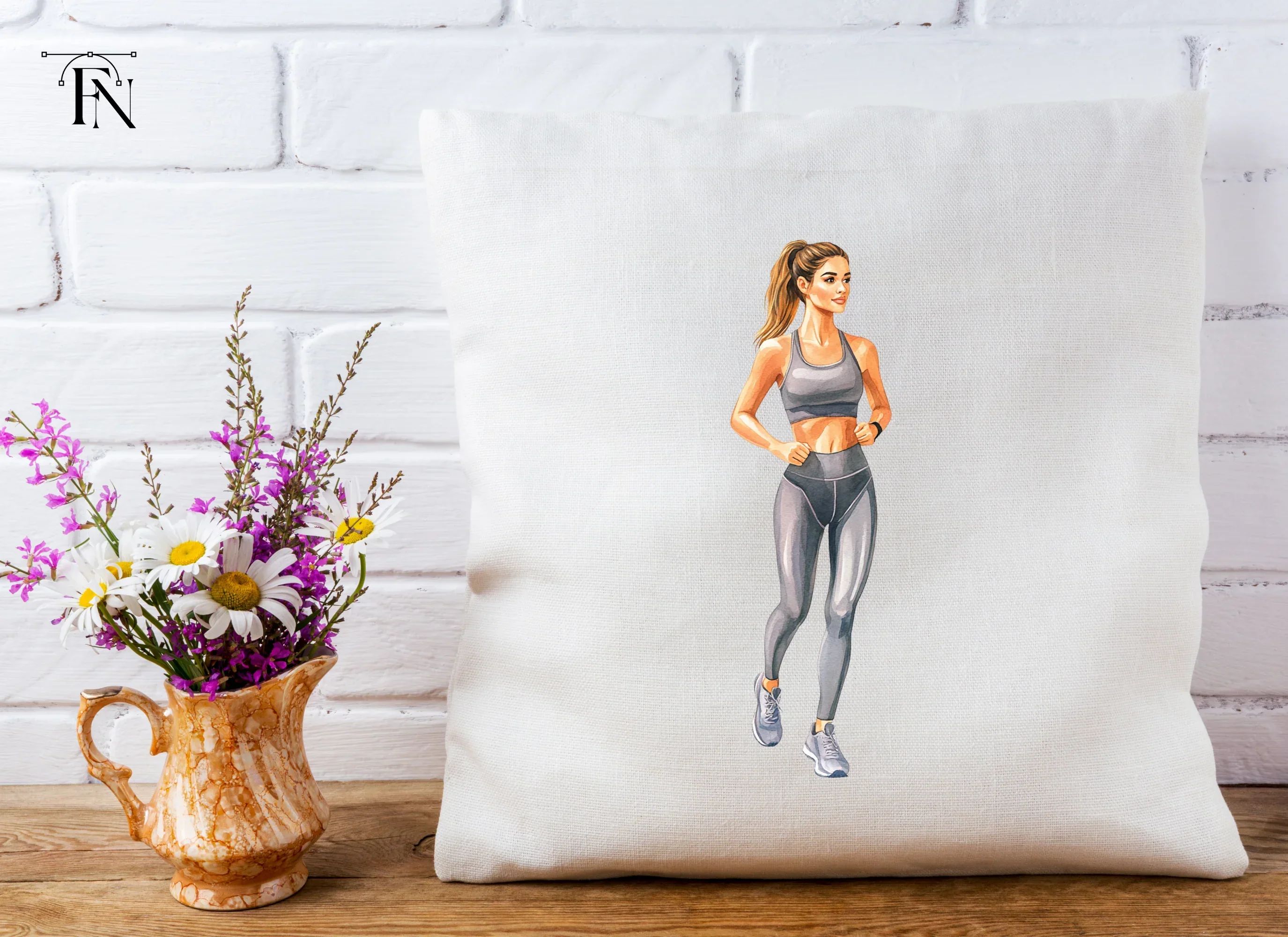 Female Runner Athletic Woman Clipart Bundle - Image 4