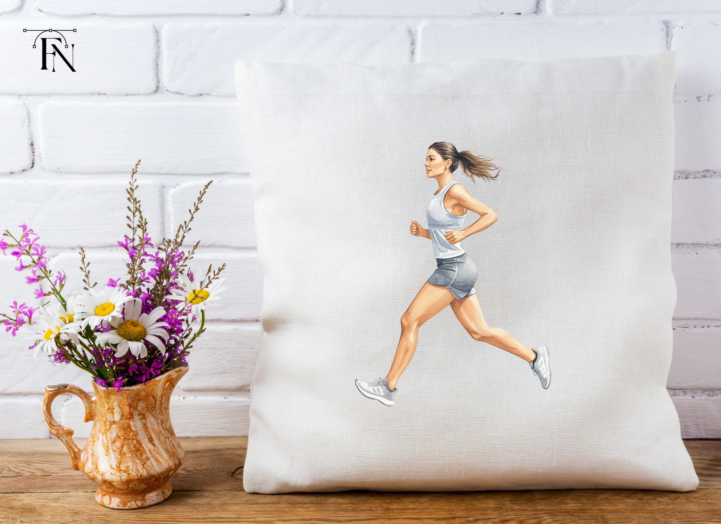 Female Runner Fitness Clipart Bundle - Image 4