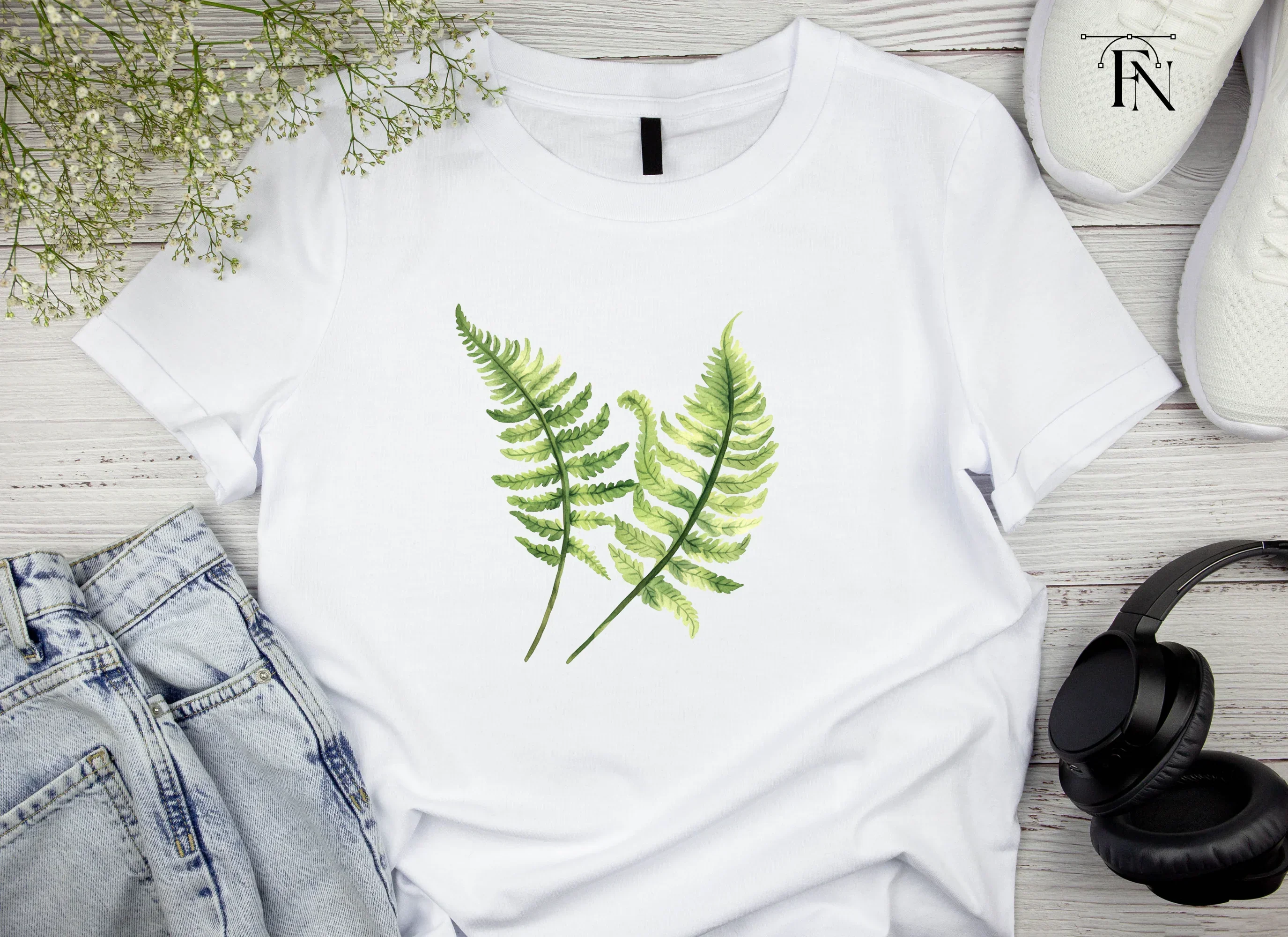 Fern Leaves Clipart Bundle - Image 3