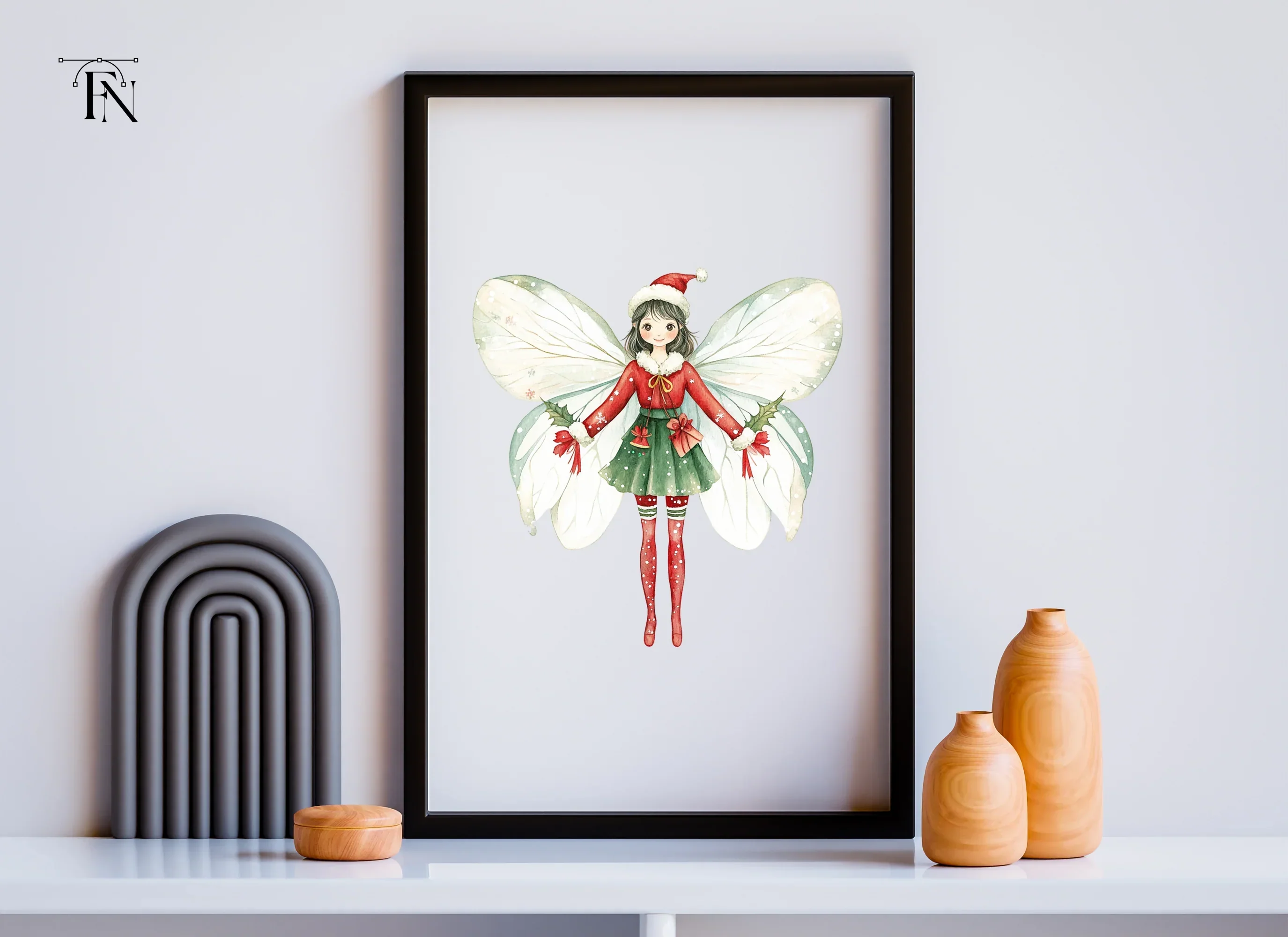 Festive Christmas Fairy Clipart Bundle - Image 6
