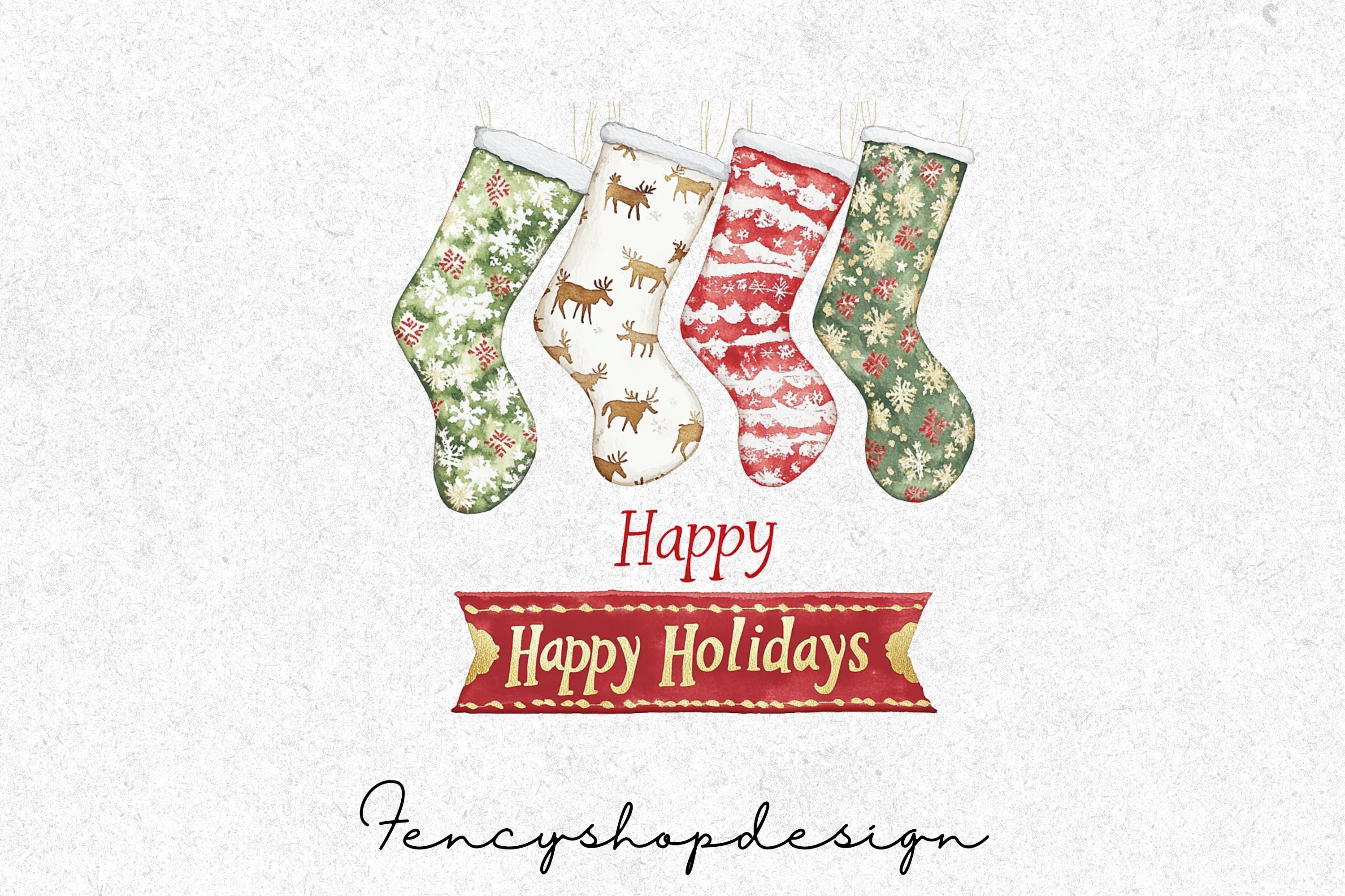 Festive Christmas Holiday Clipart Bundle - Image 3