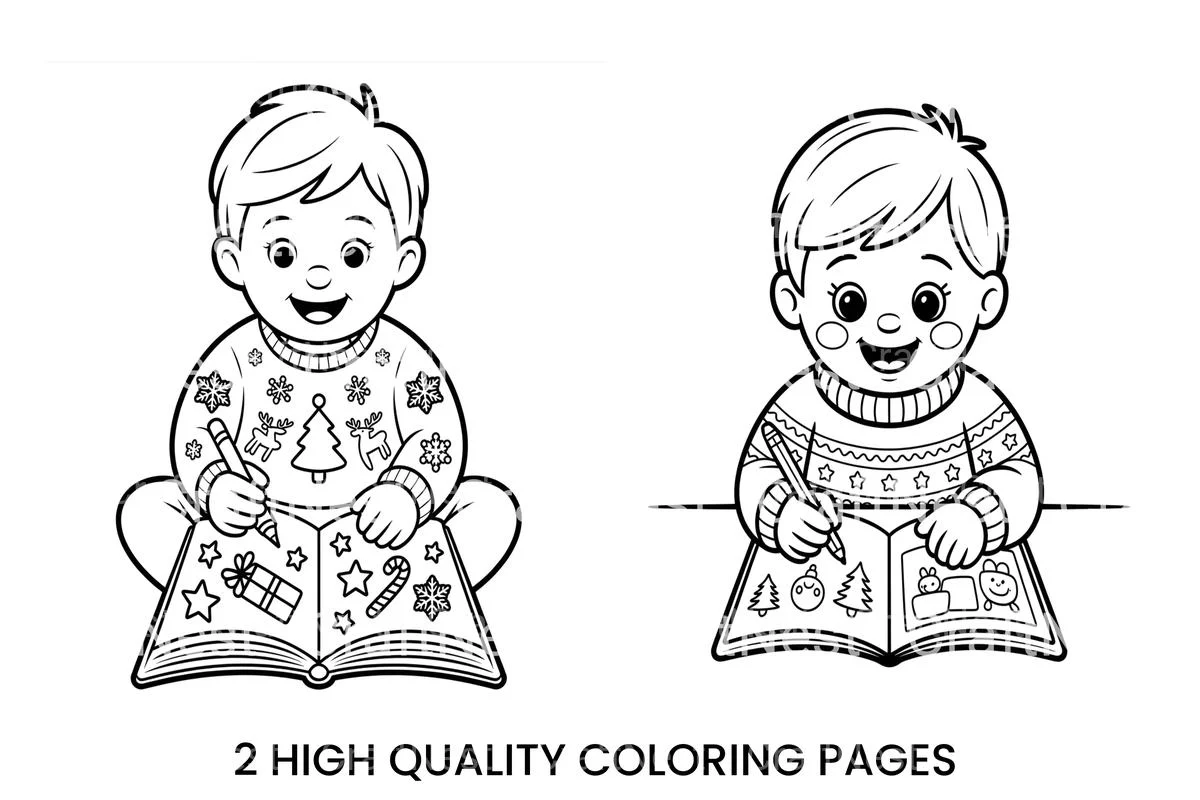 Festive Christmas SweaterPlanner Coloring Books