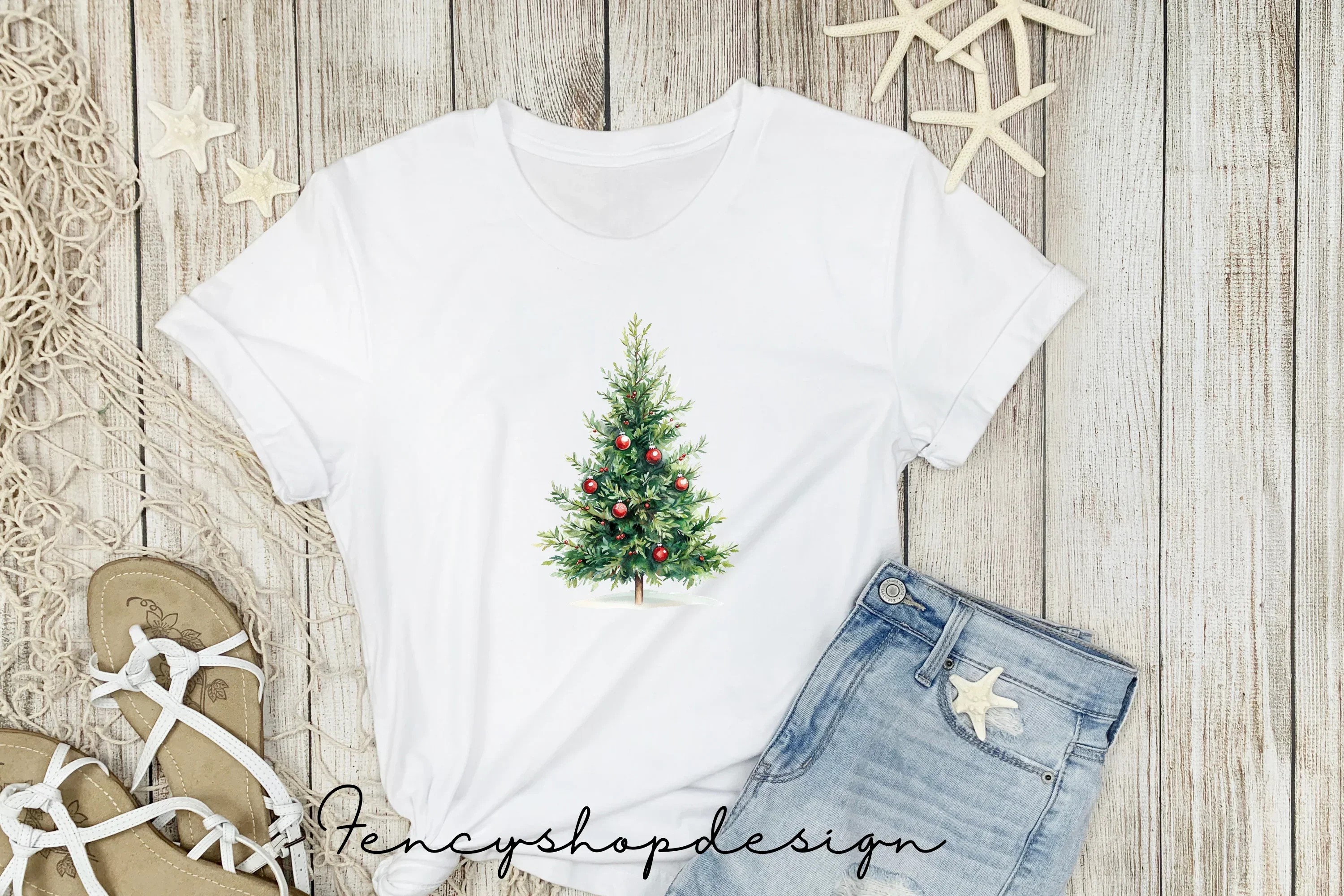 Festive Christmas Tree Clipart Bundle - Image 4
