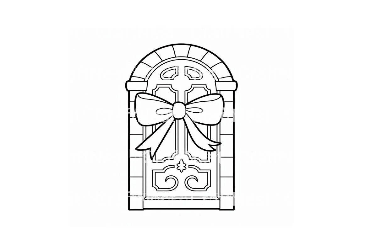 Festive Doors and Animals Coloring Books - Image 2