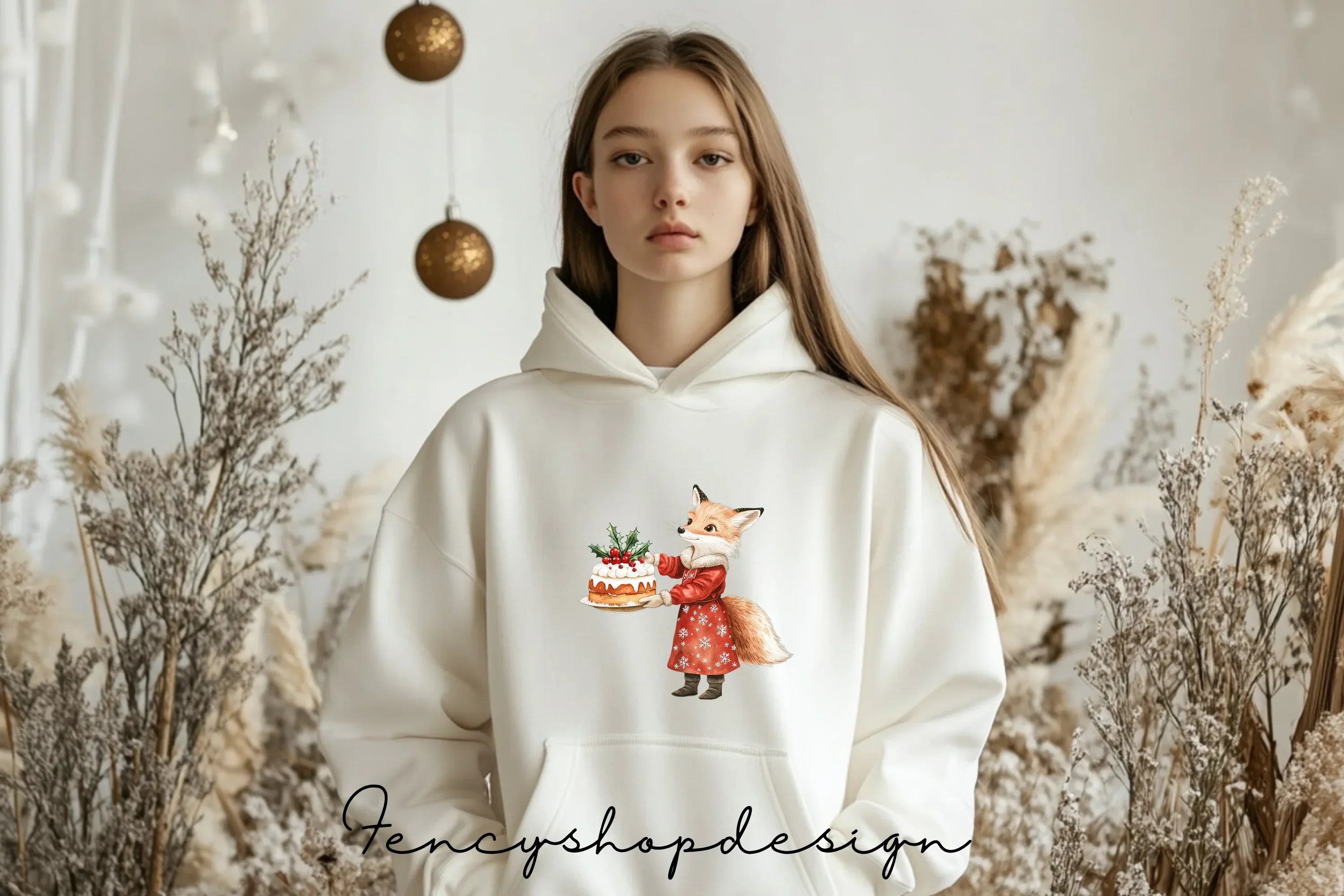 Festive Fox Christmas Baking Clipart Bundle - Image 5