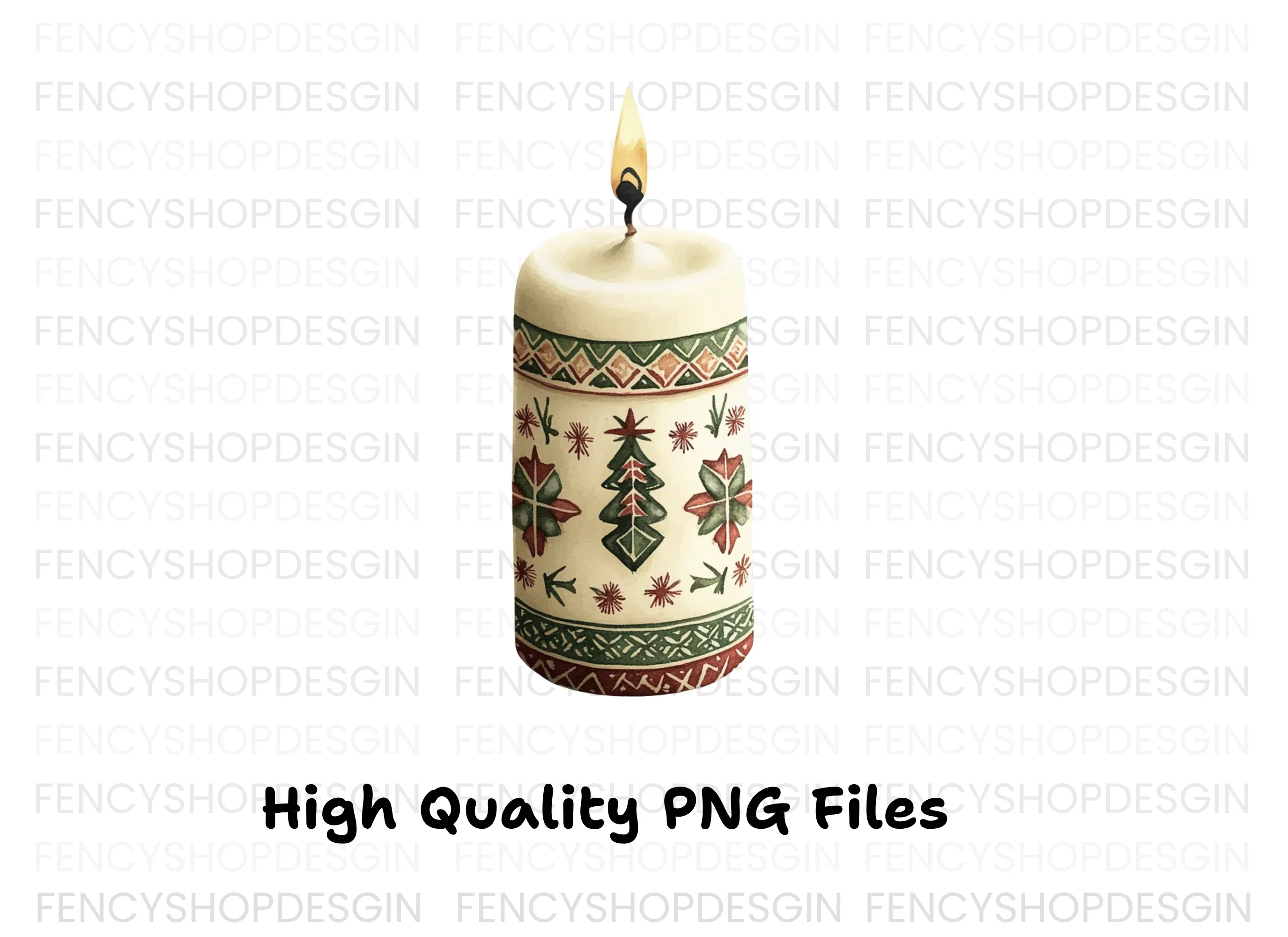 Festive Holiday Candle Clipart Bundle - Image 2