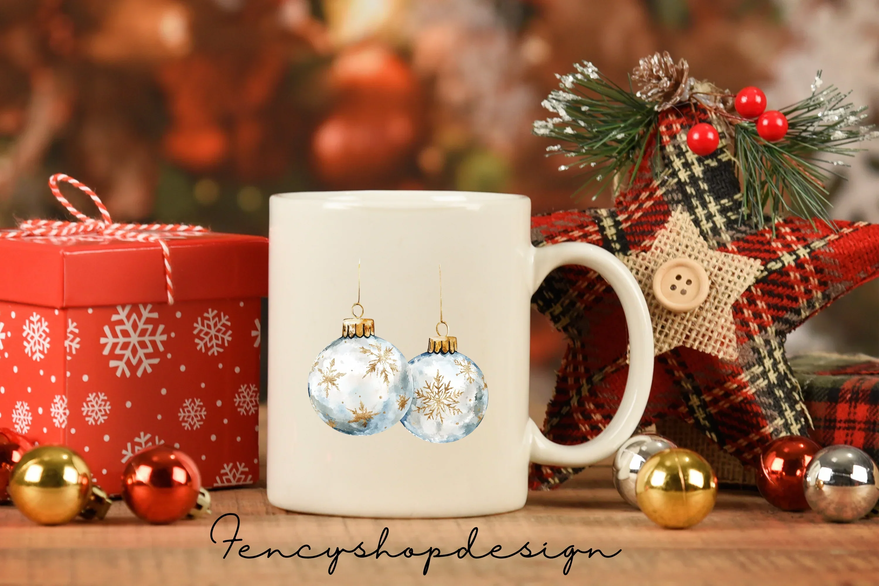 Festive Ornaments Clipart Bundle - Image 5