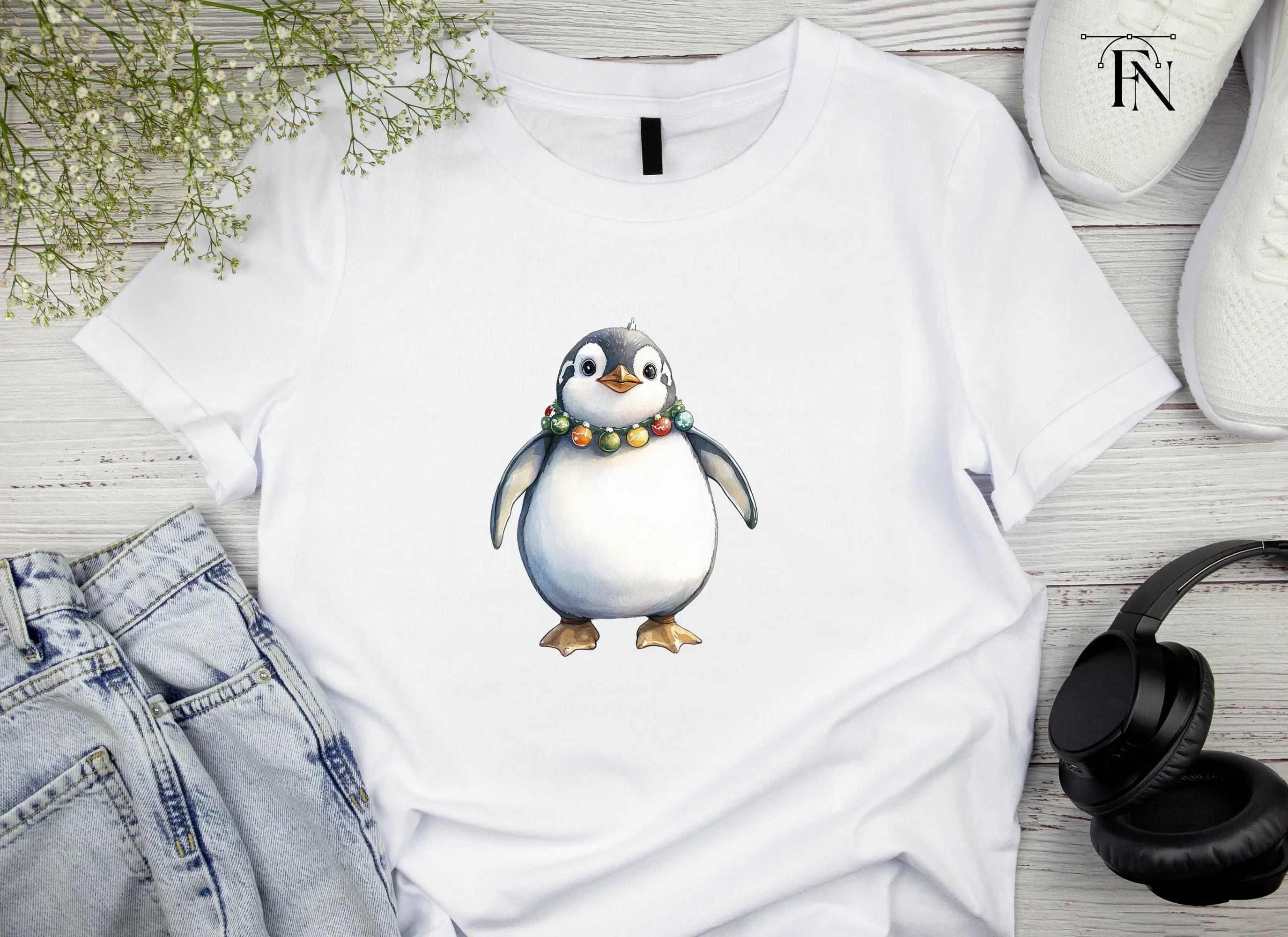 Festive Penguin Ornaments Clipart Bundle - Image 4