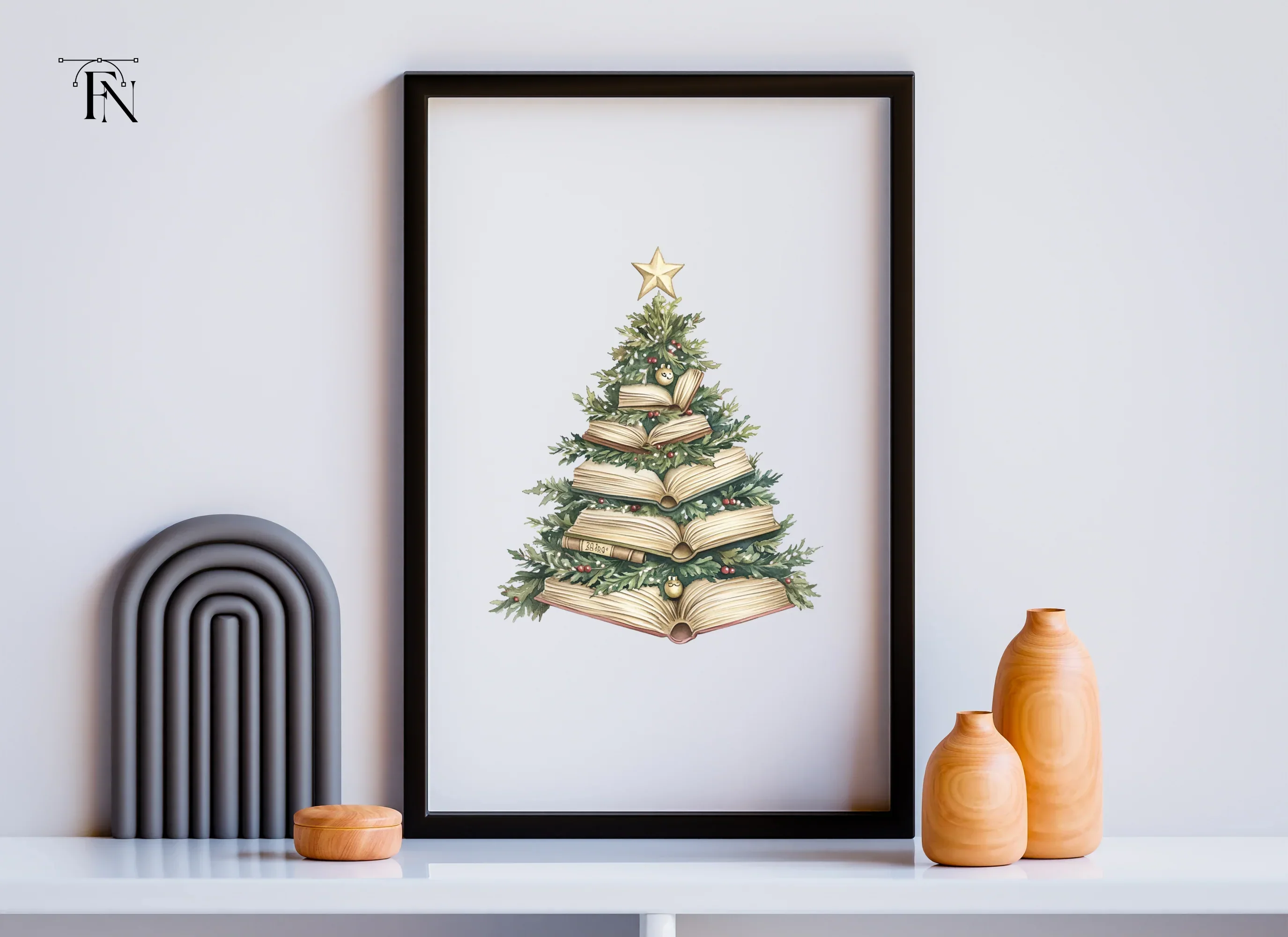 Festive Pine Christmas Trees Clipart Bundle - Image 5