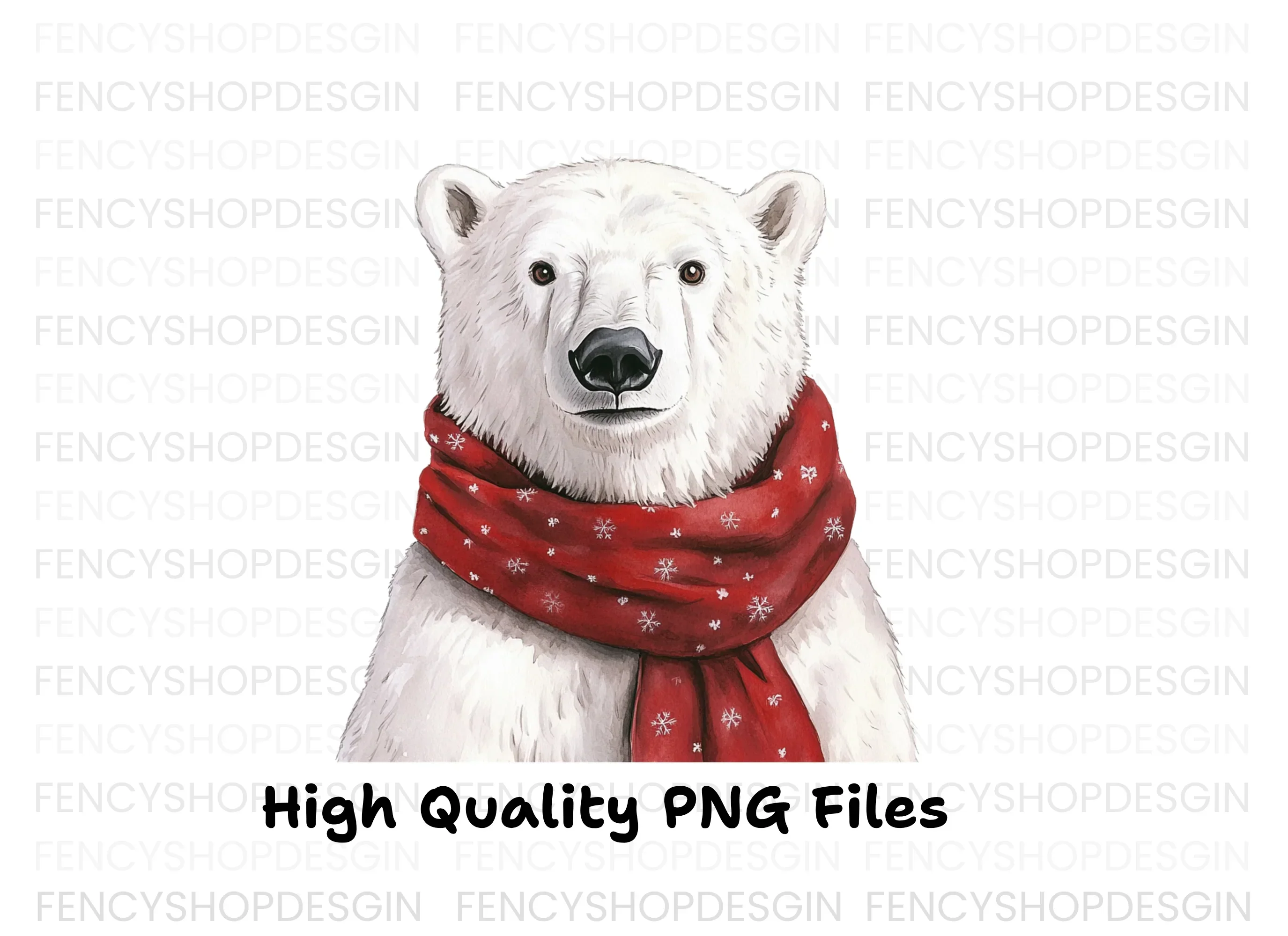 Festive Polar Bear Clipart Bundle - Image 2