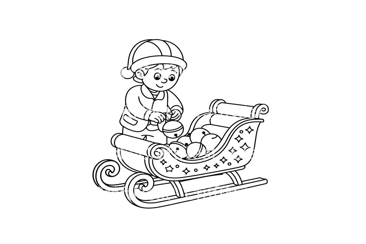 Festive Sleigh and Gifts Coloring Books - Image 4