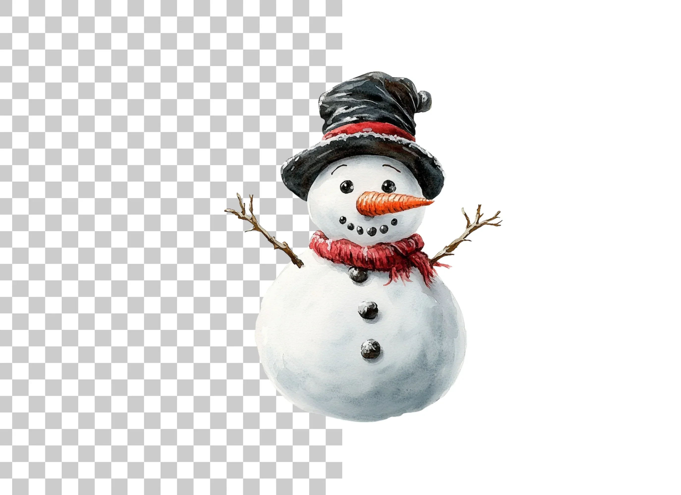 Festive Snowmen Trio Clipart Bundle - Image 3