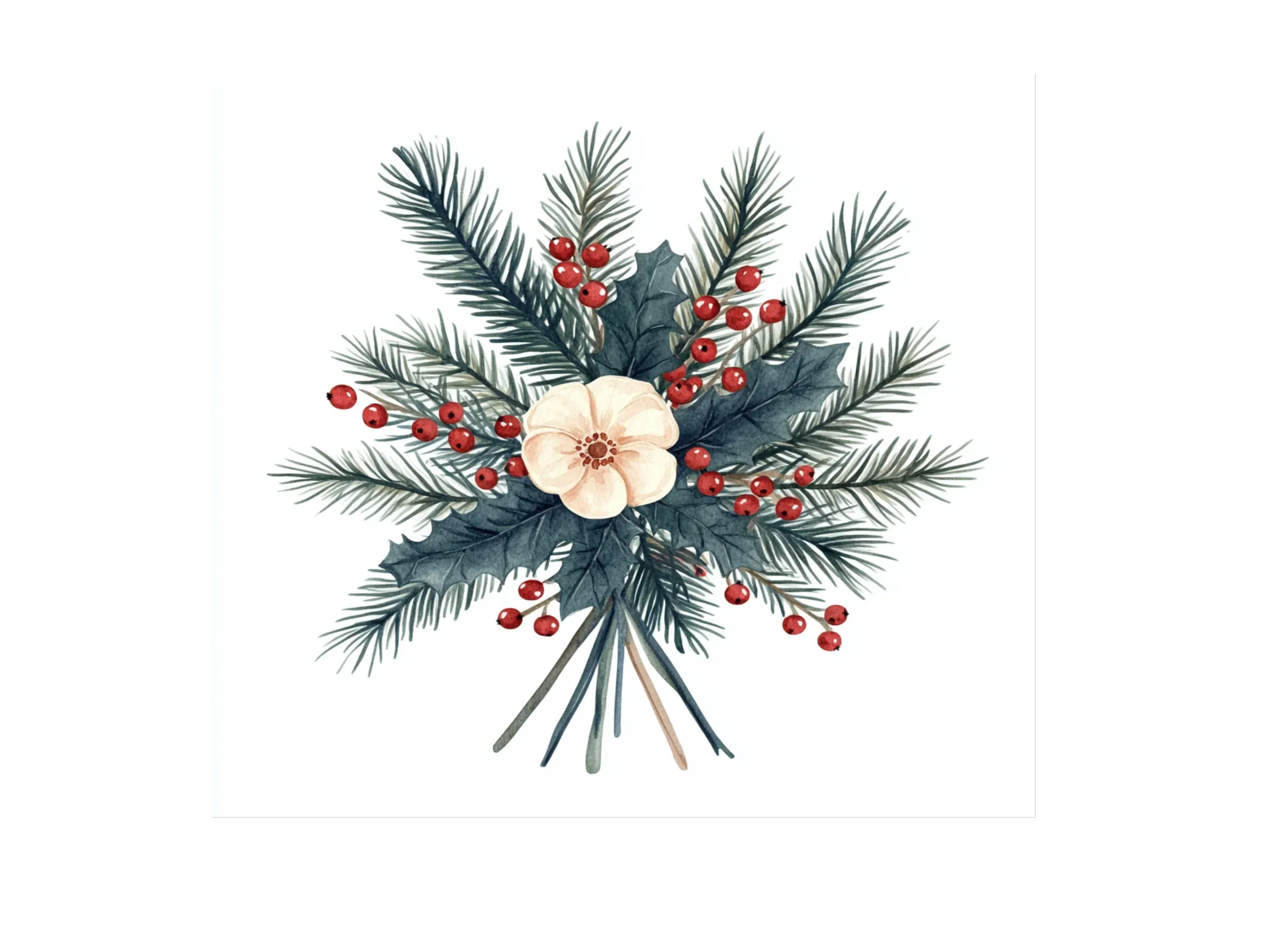 Festive Winter Botanical Clipart Bundle - Image 2