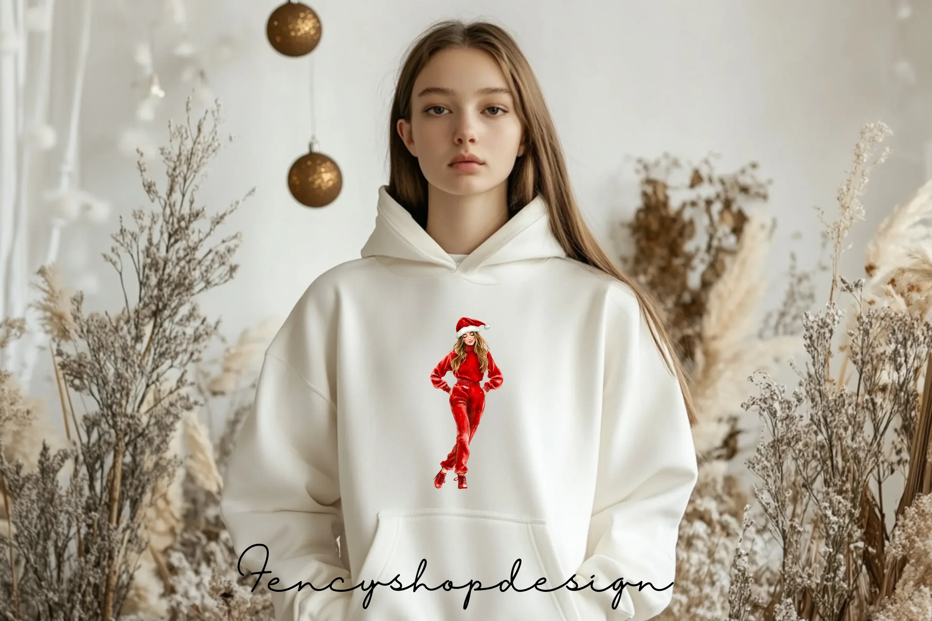 Festive Winter Women Clipart Bundle - Image 5