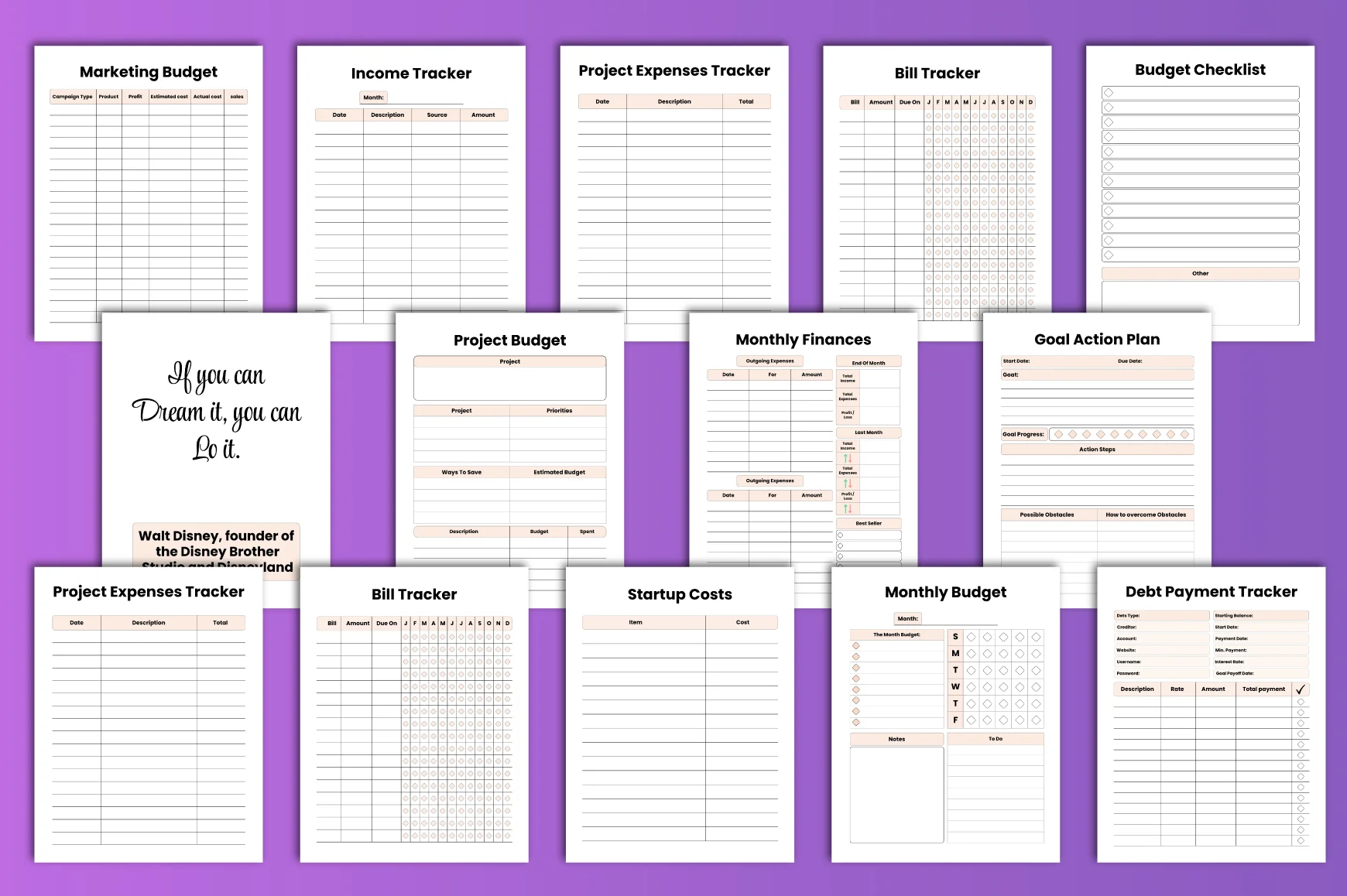 Financial Project Planner Template - Image 2
