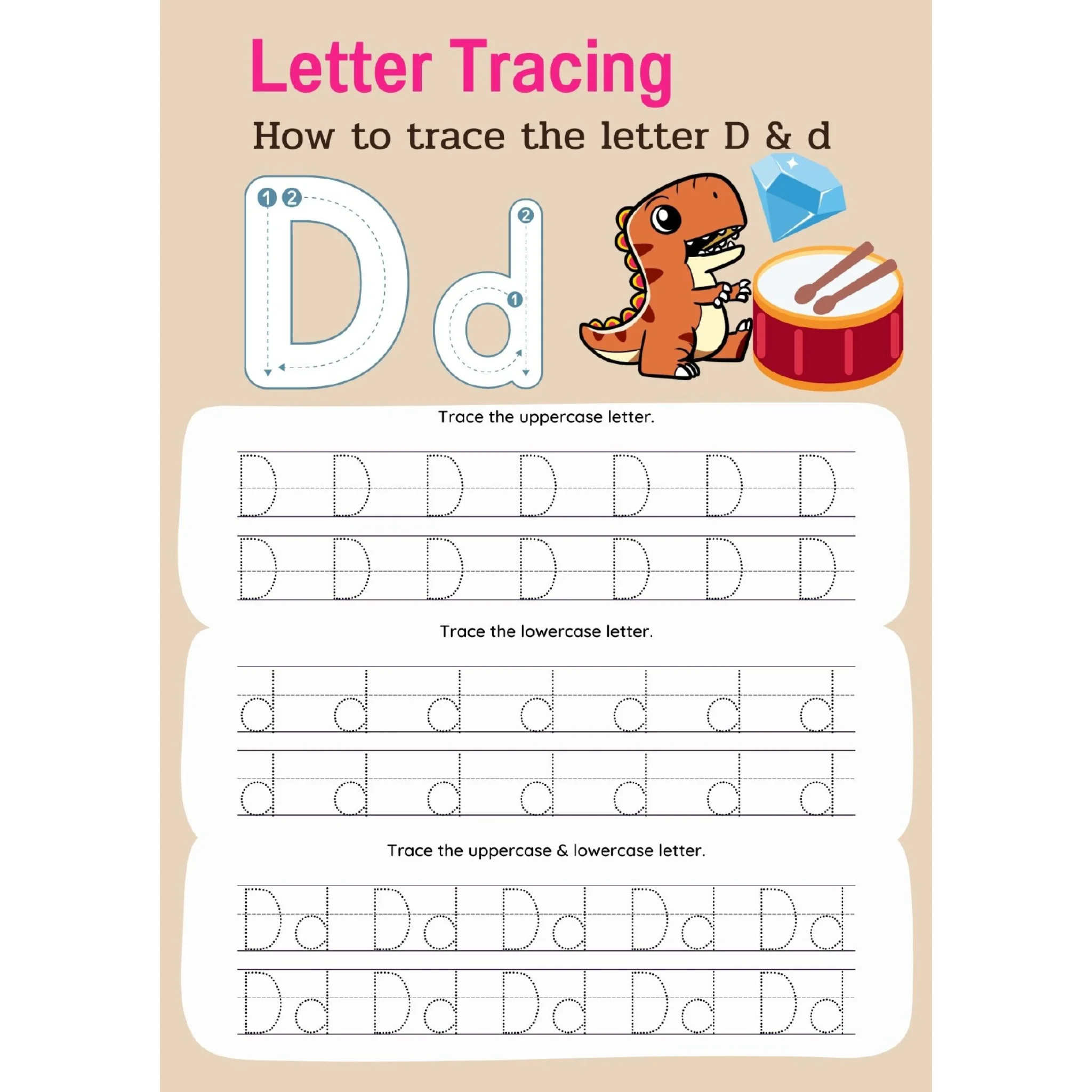 First Grade Letter Tracing Activity Workbook - Image 2