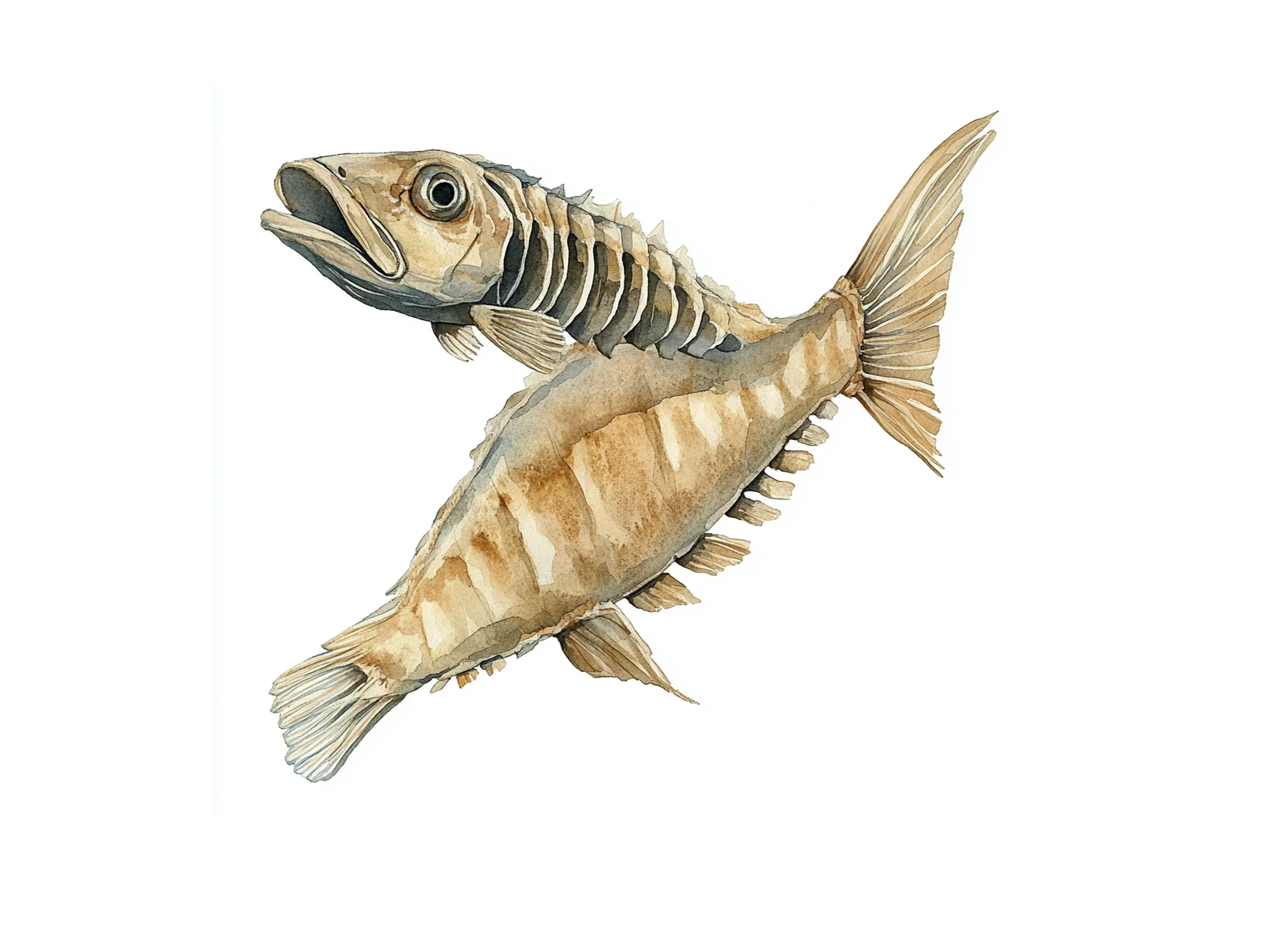 Fish Skeleton Clipart Bundle - Image 2