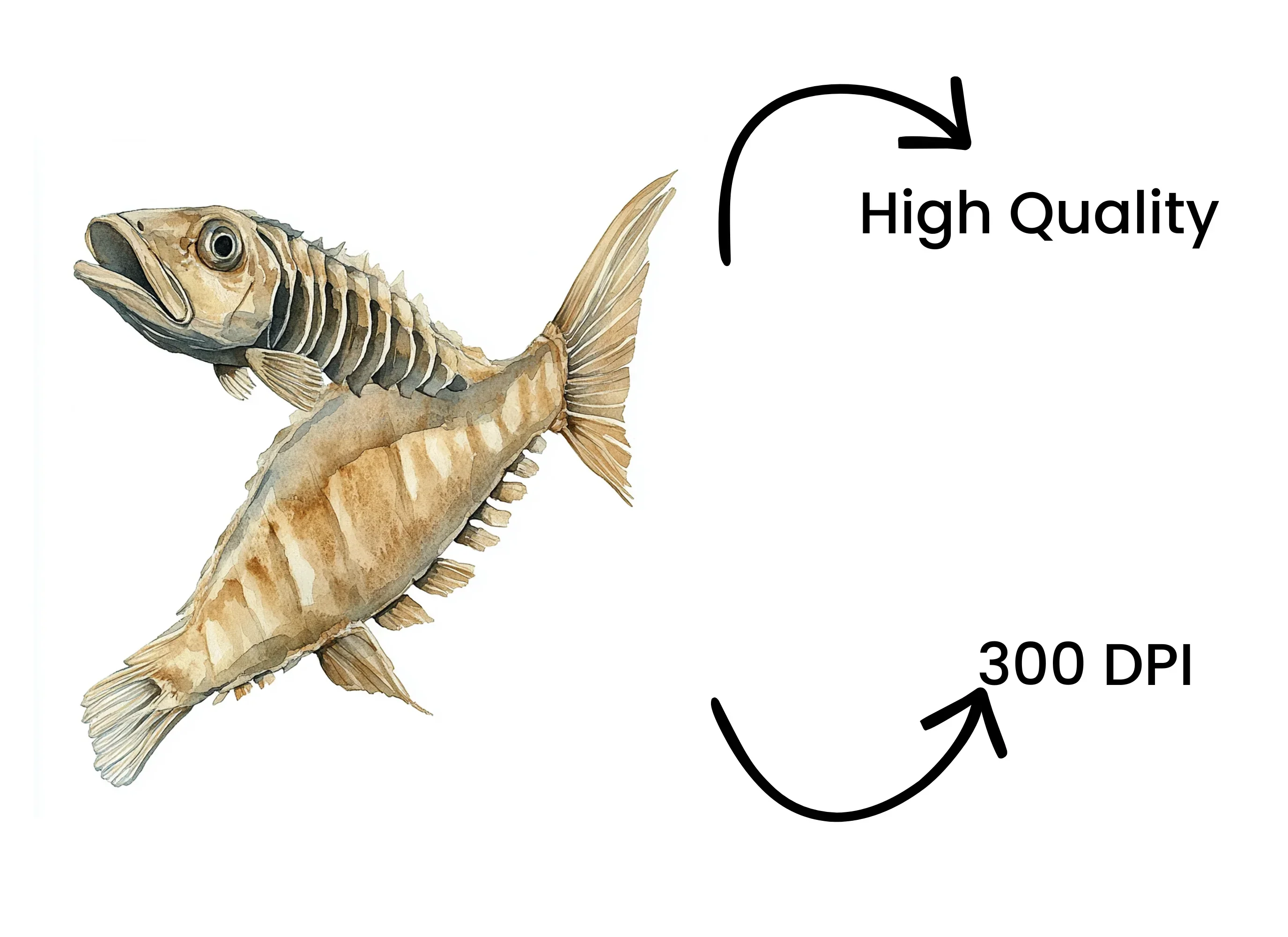 Fish Skeleton Clipart Bundle - Image 4