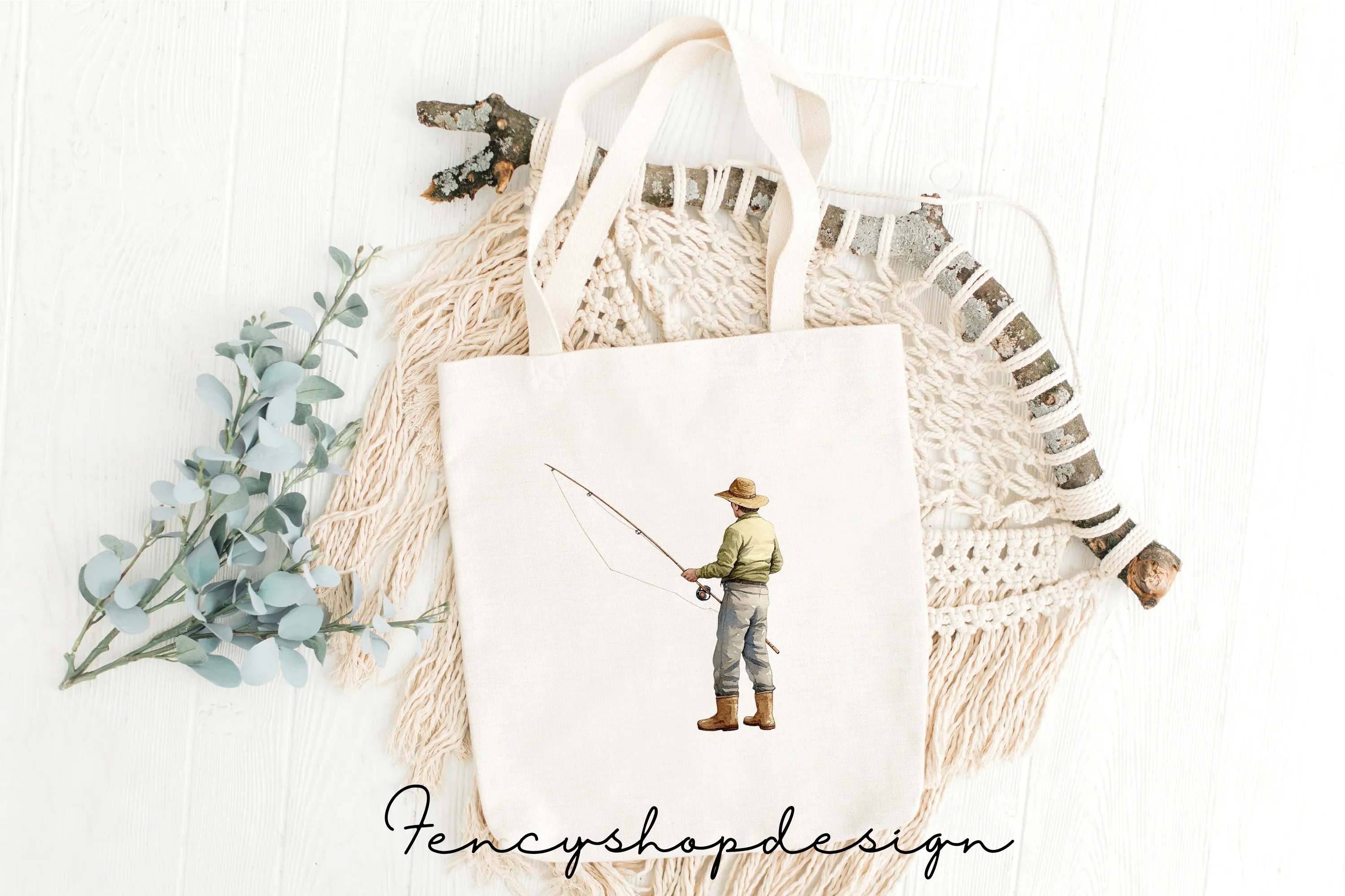 Fishing Men Clipart Bundle - Image 8