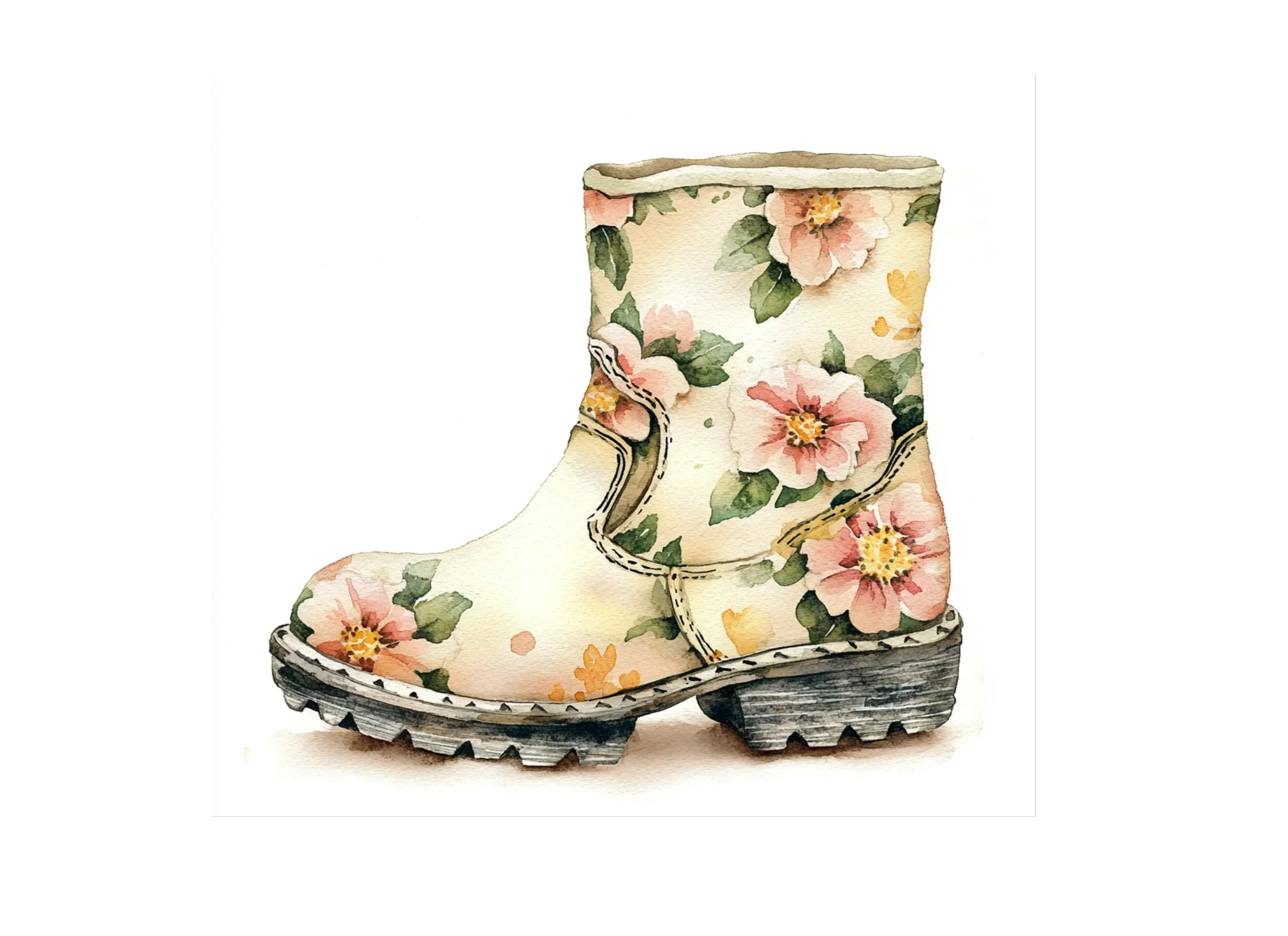 Floral Boots Clipart Bundle - Image 3