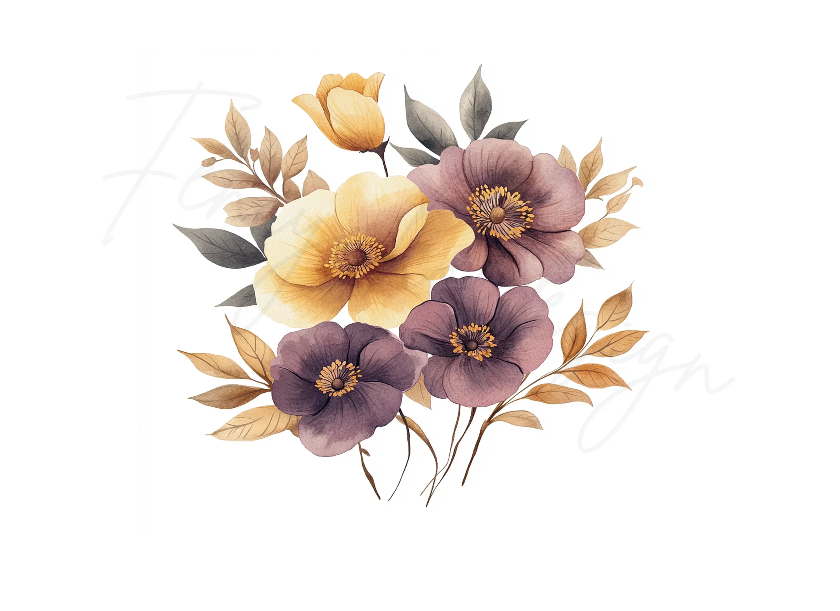 Floral Bouquet Clipart Bundle - Image 3
