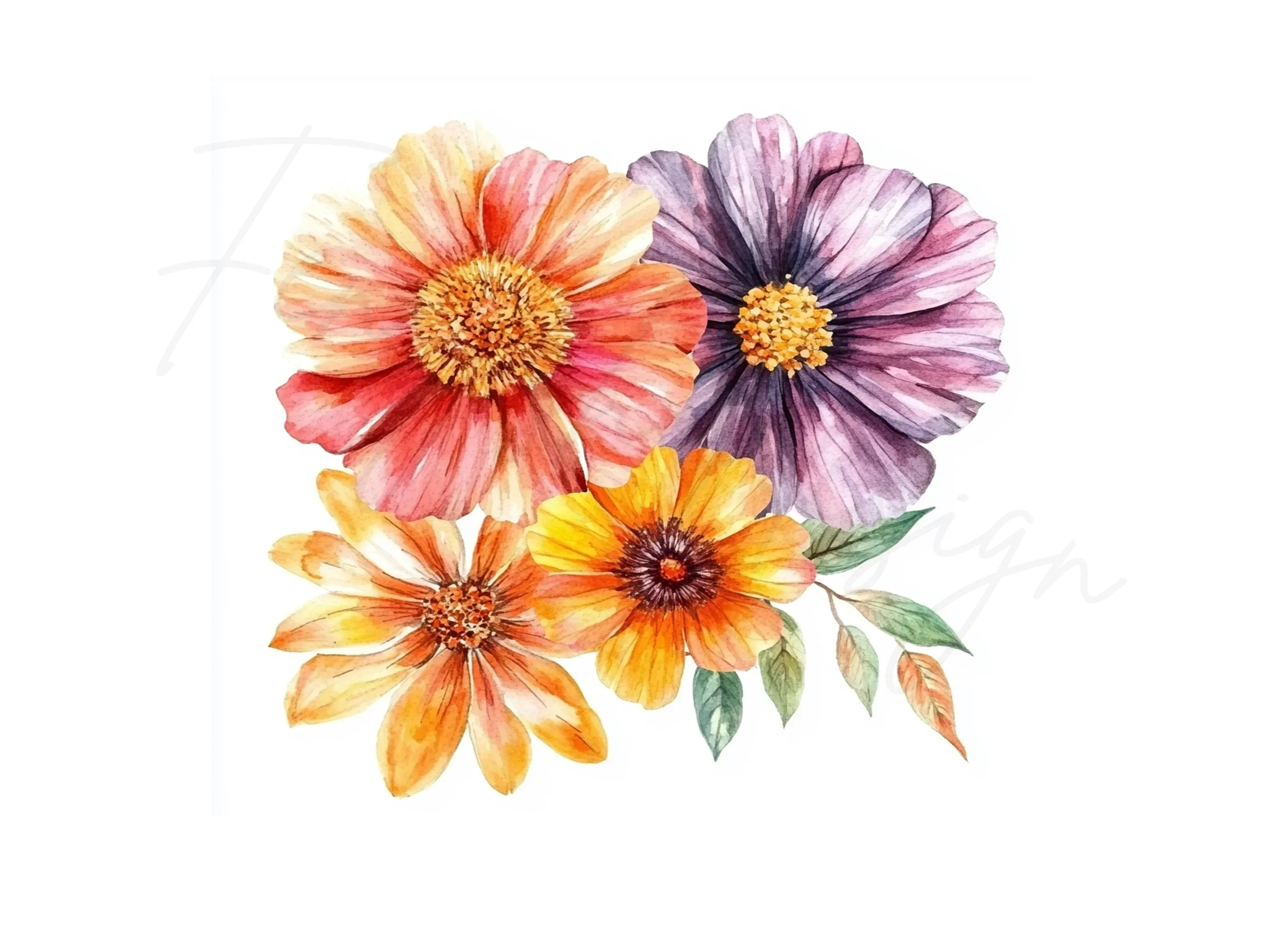 Floral Bouquet Clipart Bundle - Image 2