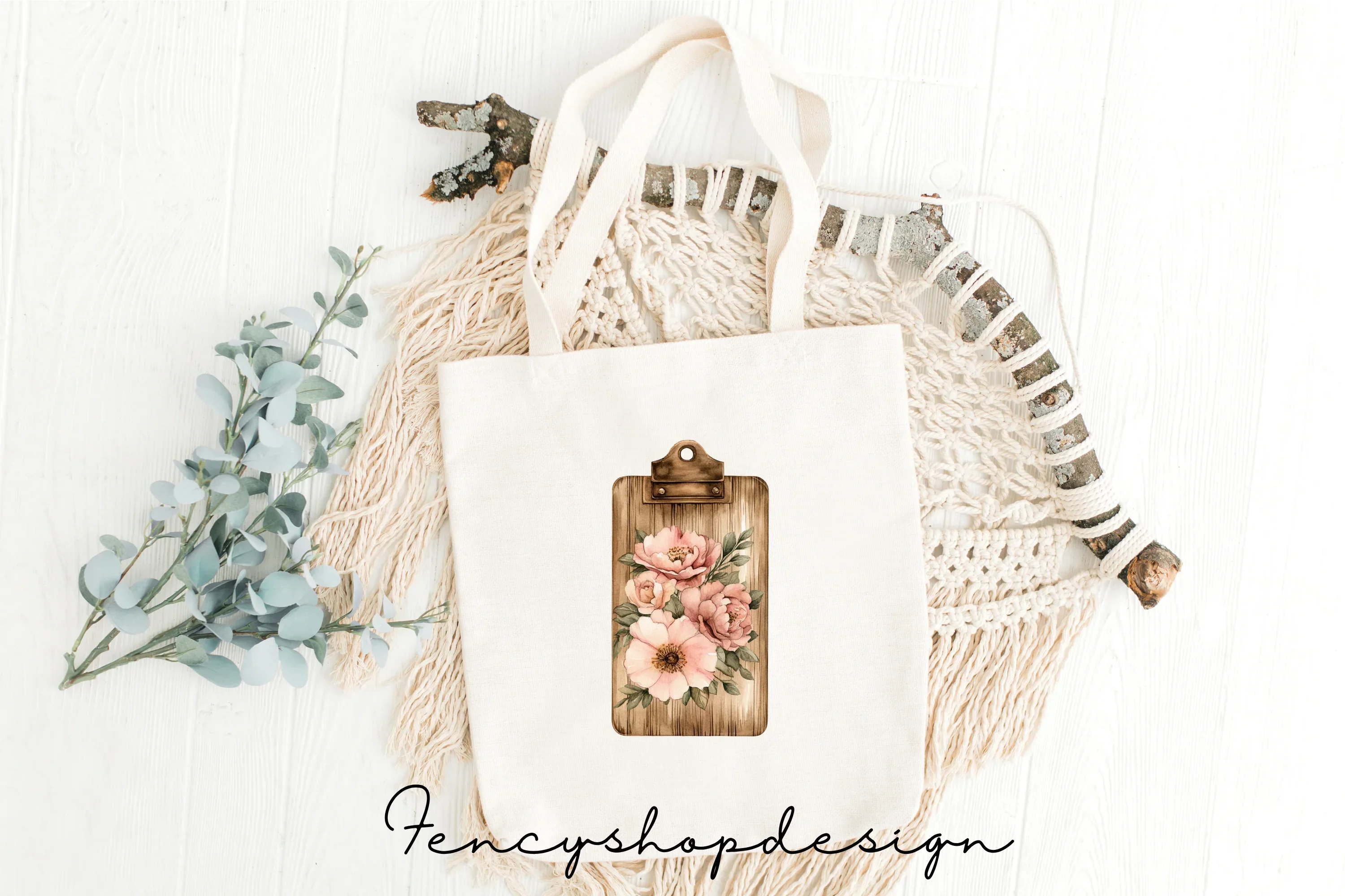 Floral Clipboard Clipart Bundle - Image 2