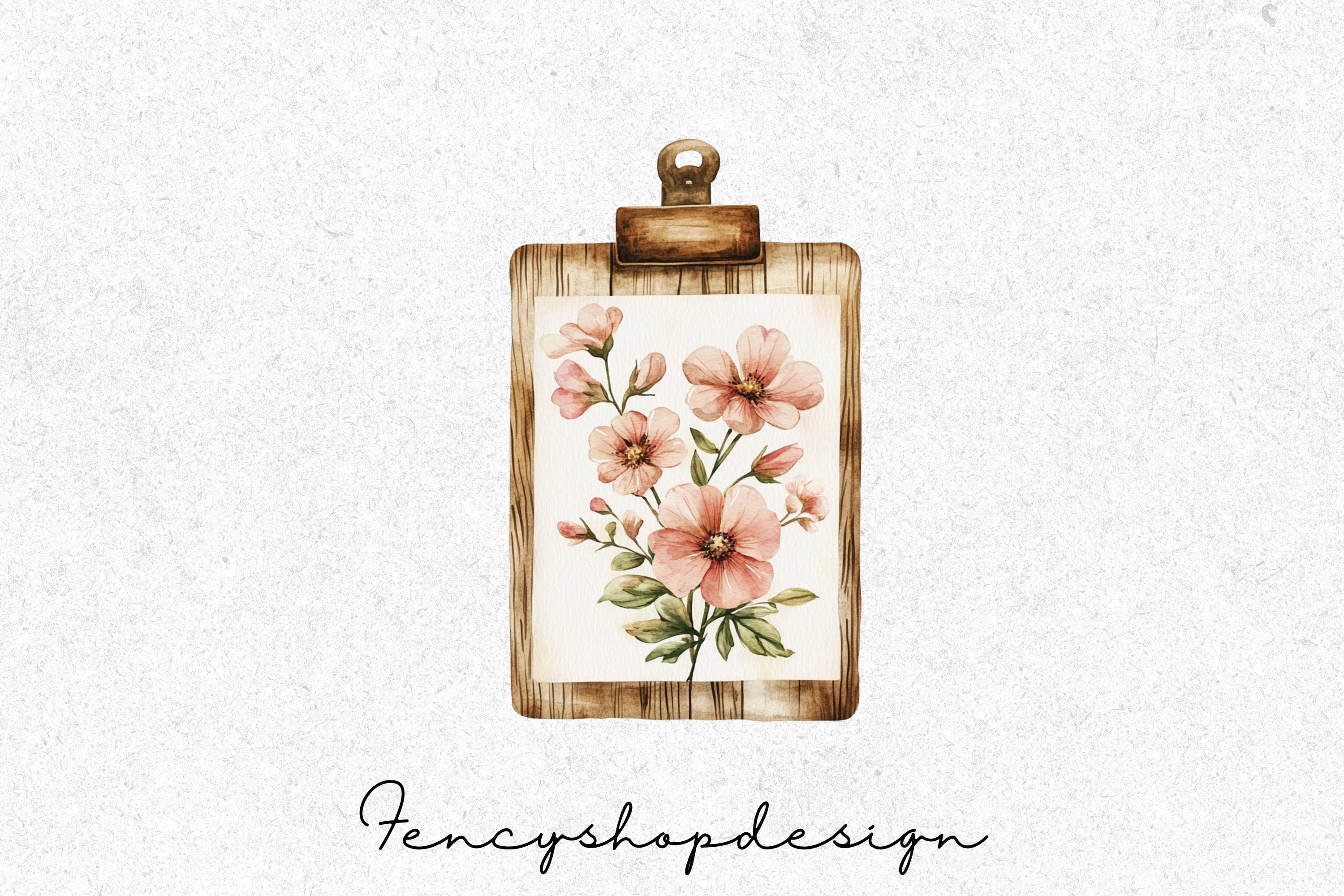 Floral Clipboard Clipart Bundle - Image 7