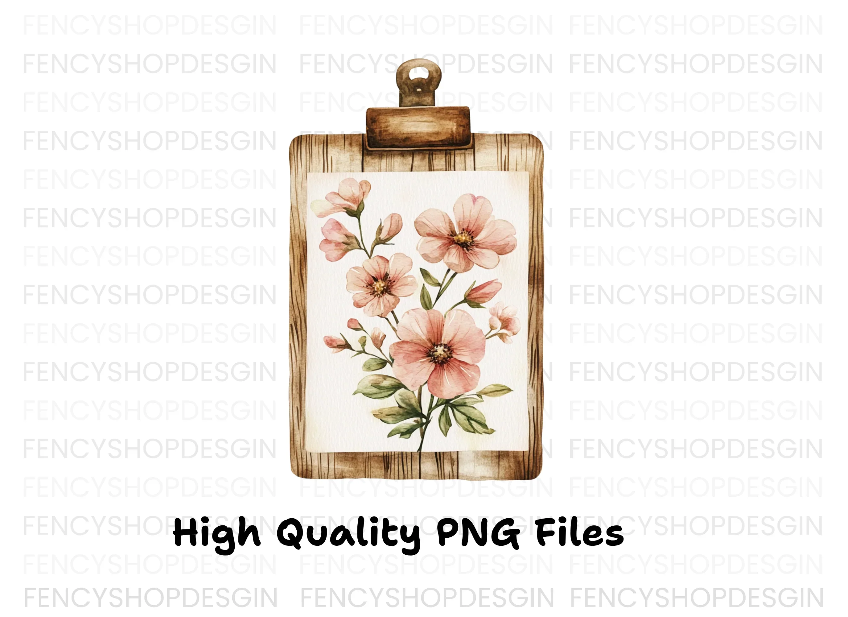Floral Clipboard Clipart Bundle - Image 3