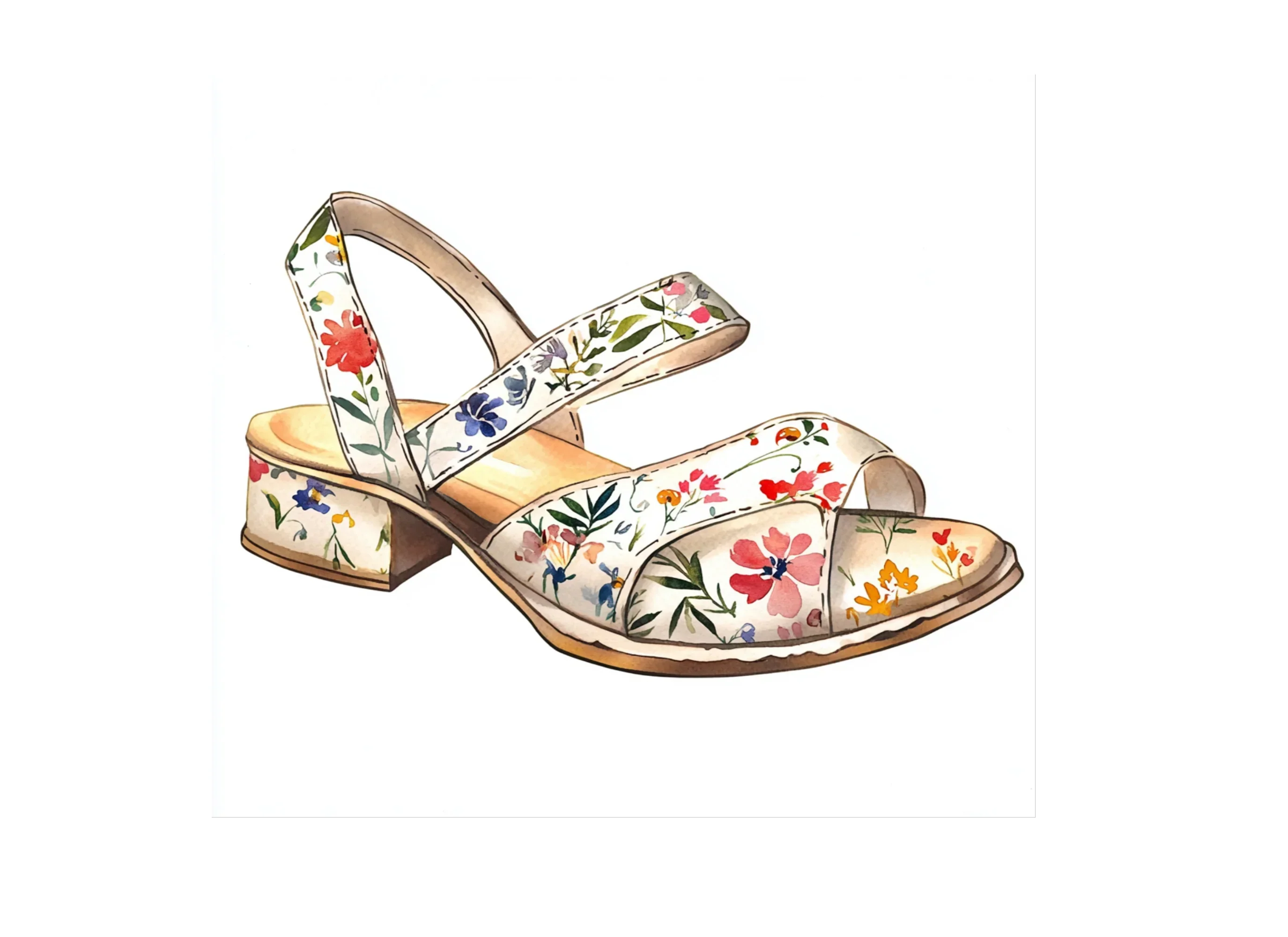 Floral Footwear Clipart Bundle - Image 3