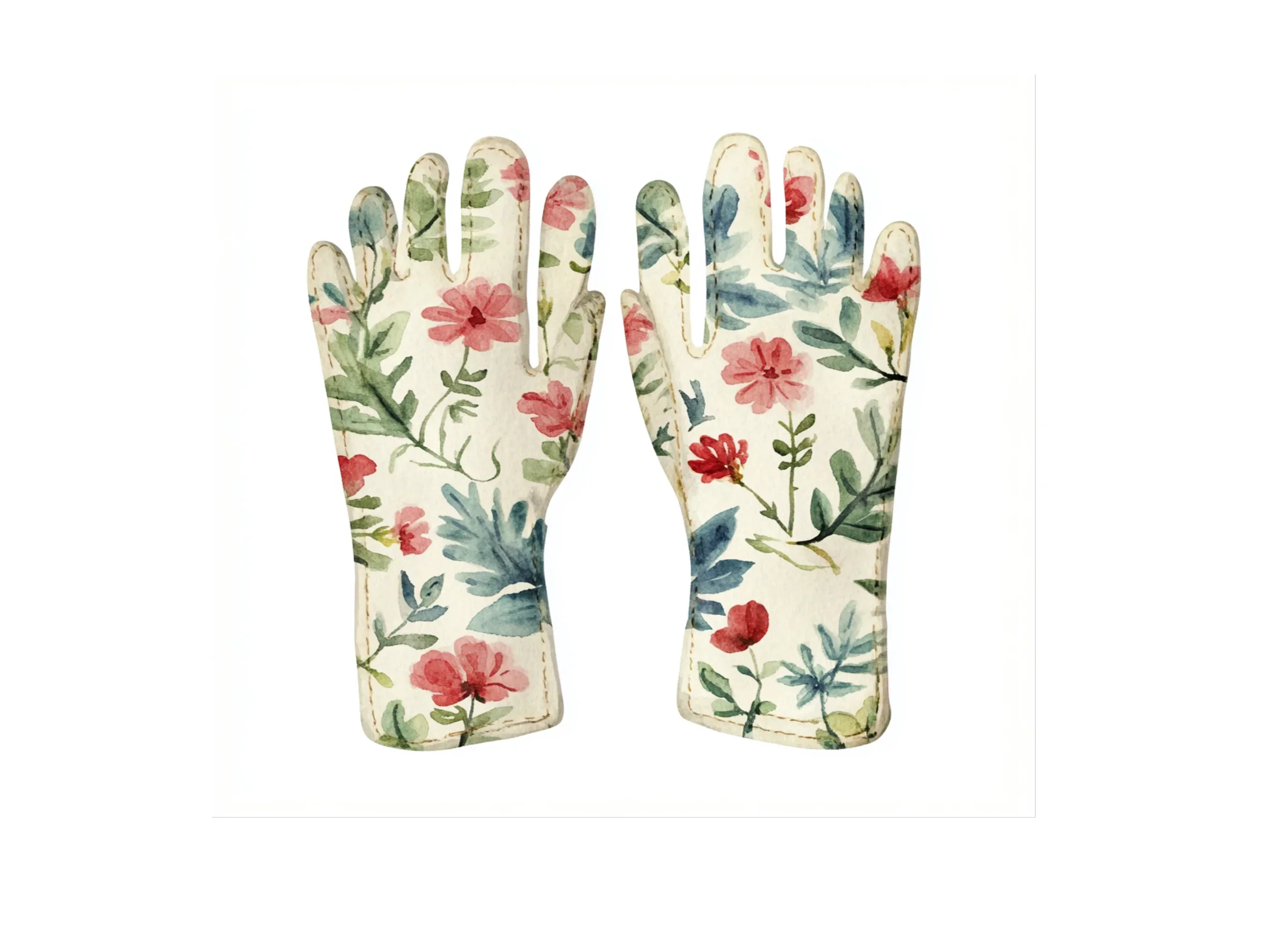 Floral Gardening Gloves Clipart Bundle - Image 3